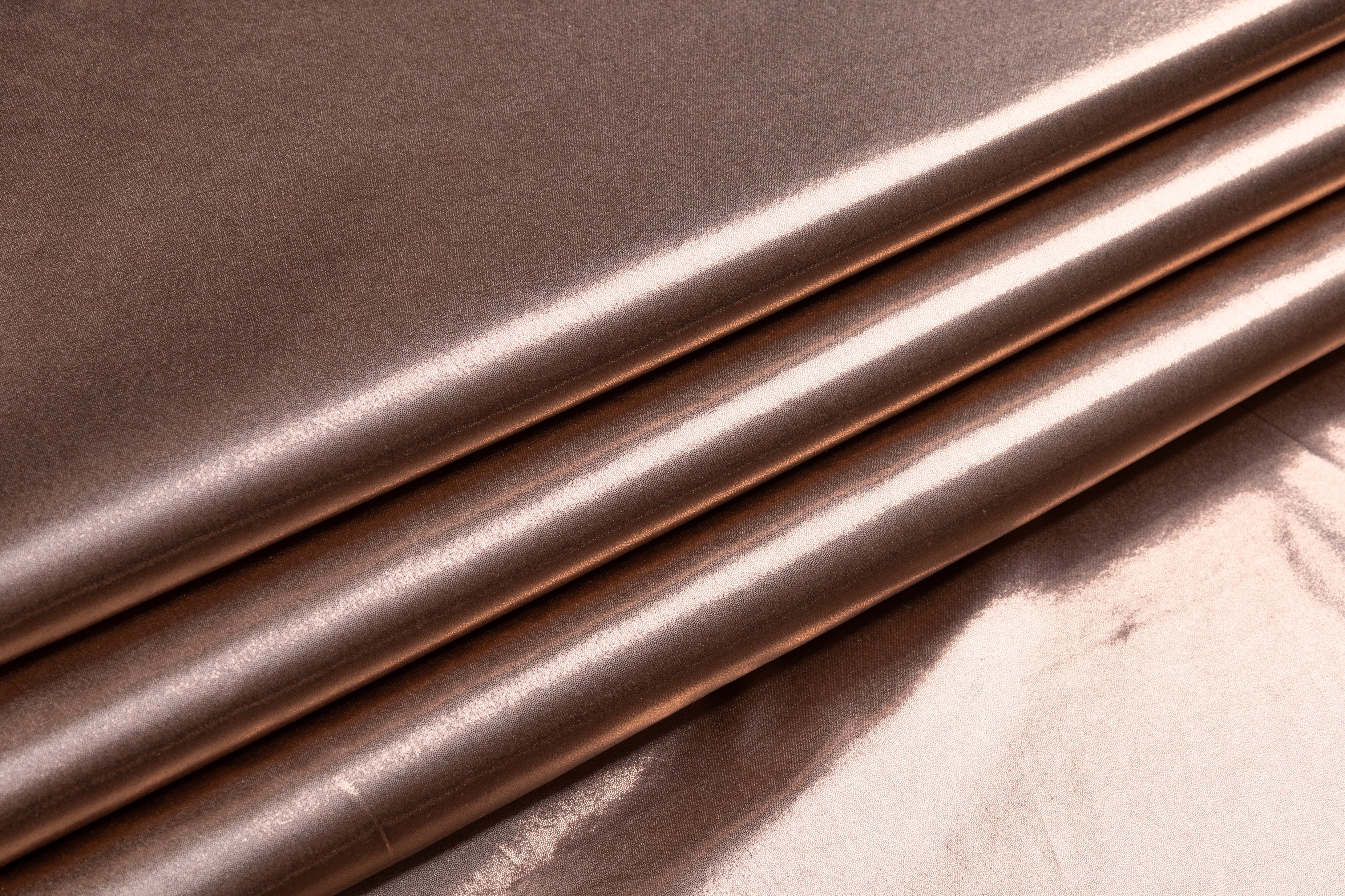 Laminated Italian Silk Charmeuse - Rose Gold