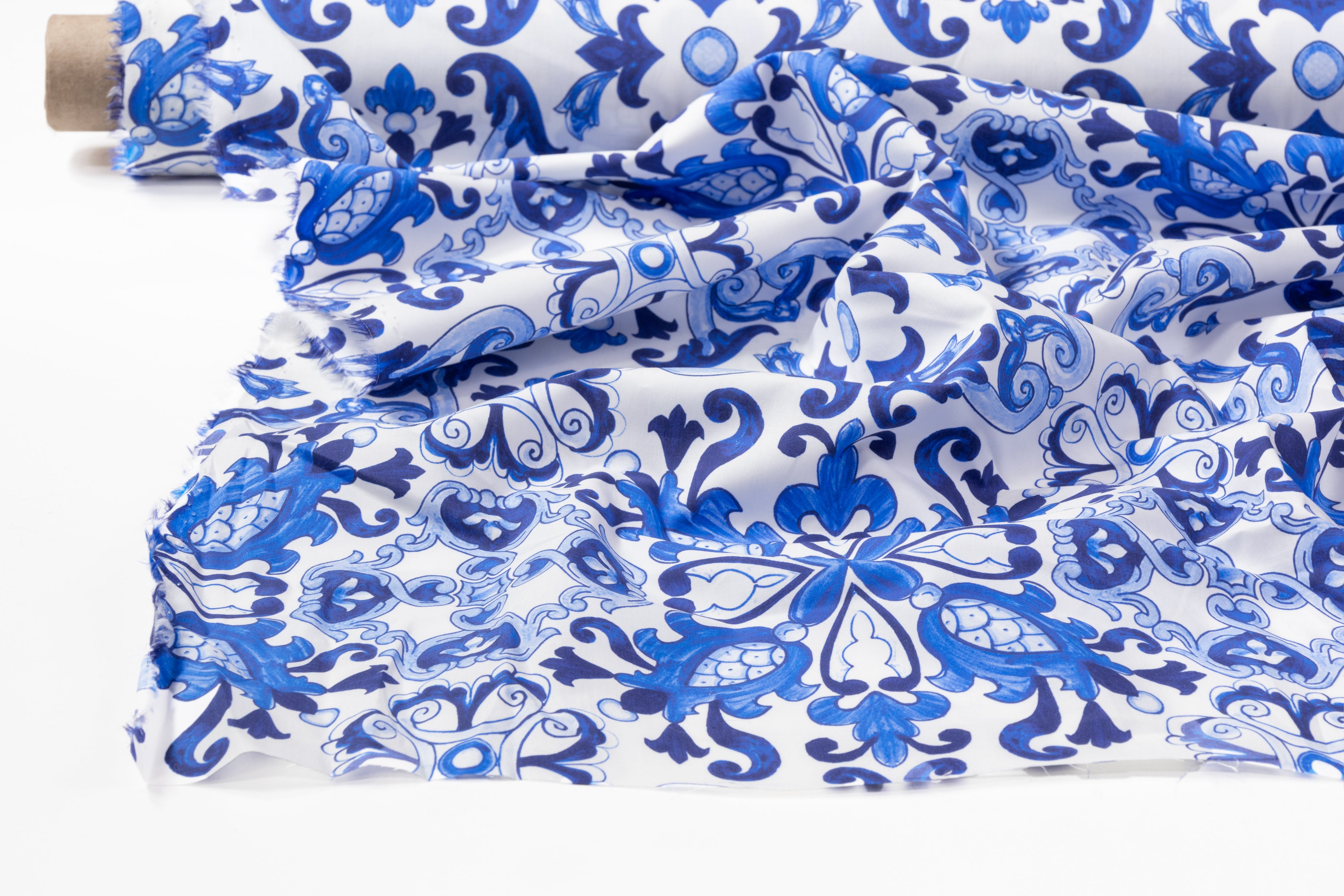 Max Mara - Printed Italian Cotton - Blue / White