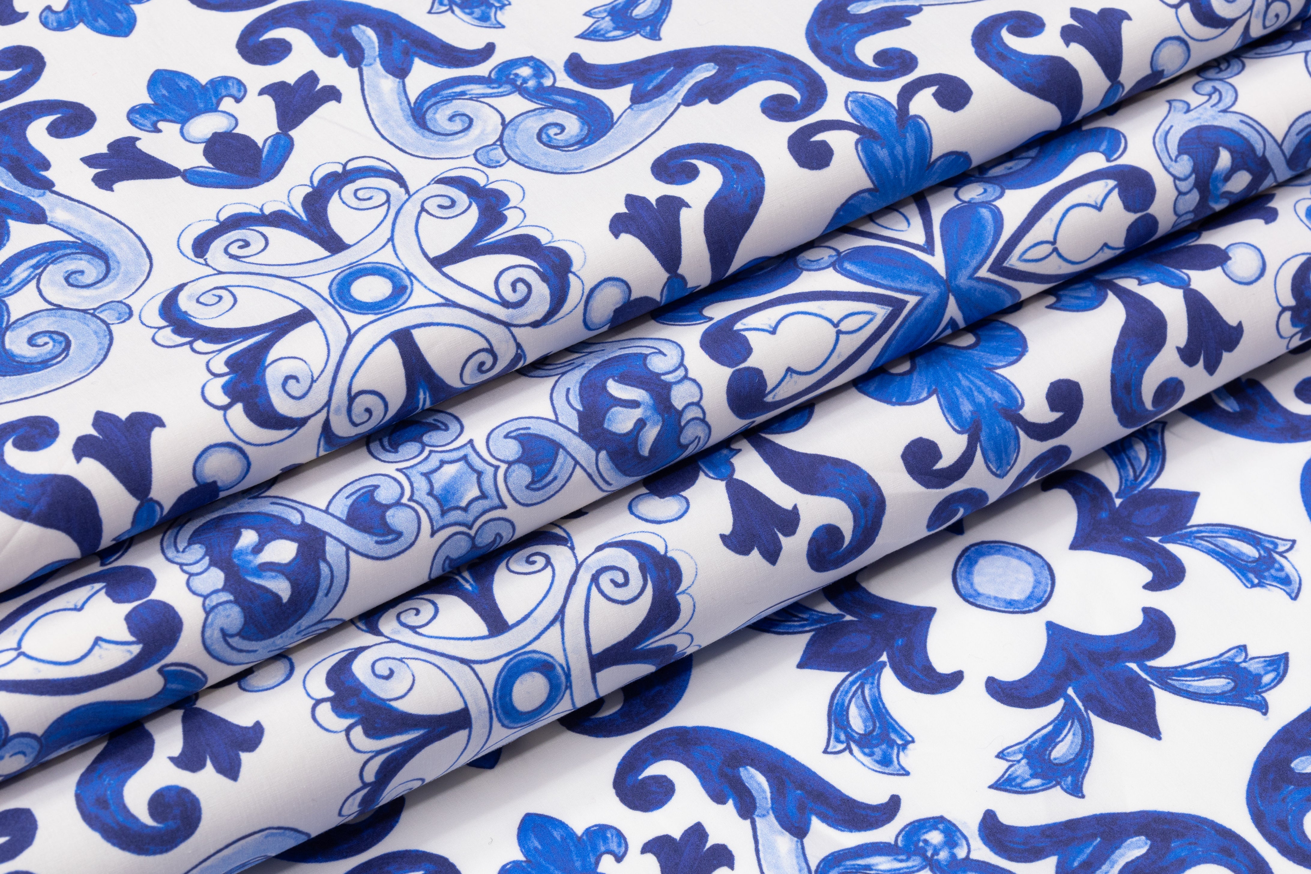Max Mara - Printed Italian Cotton - Blue / White