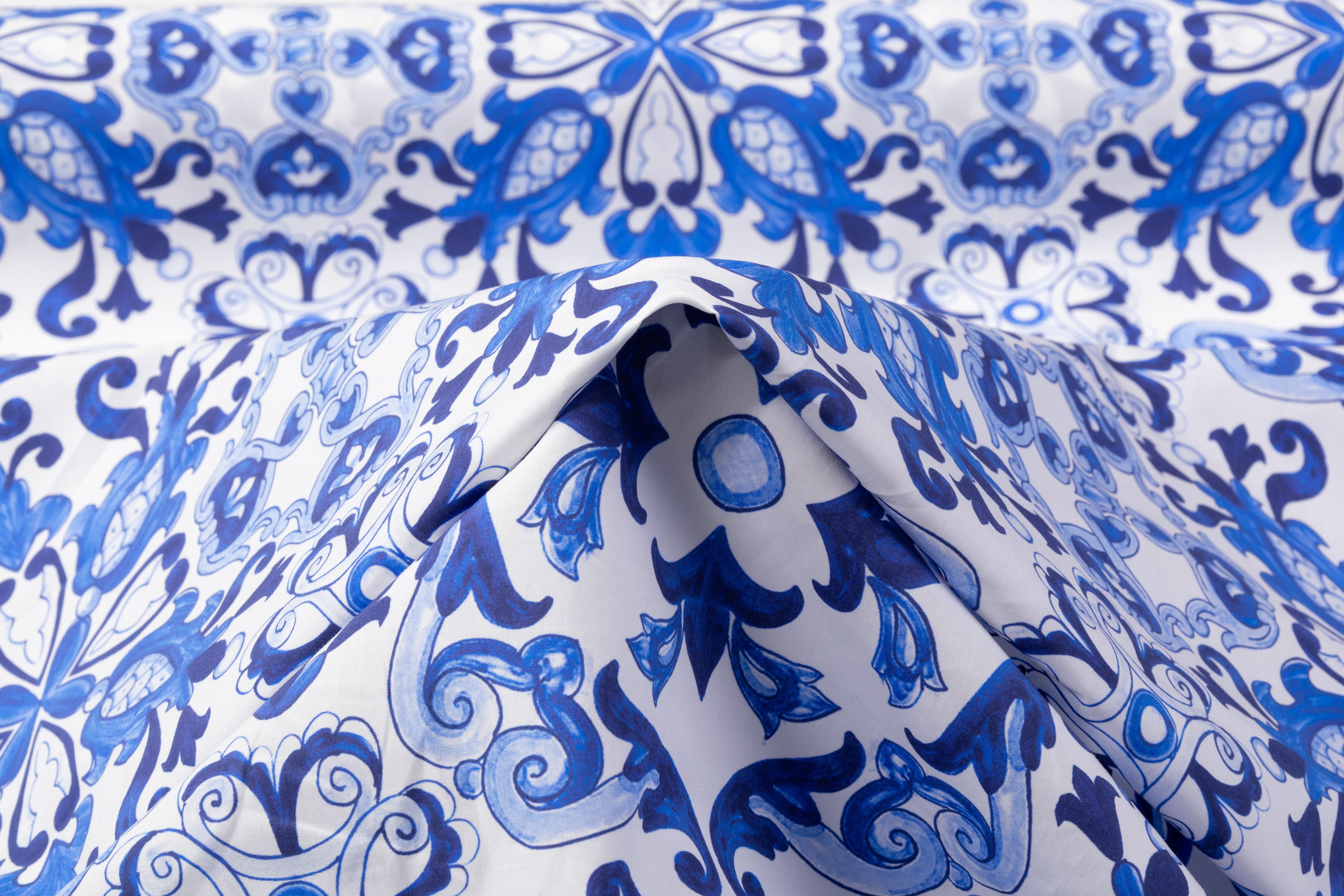 Max Mara - Printed Italian Cotton - Blue / White