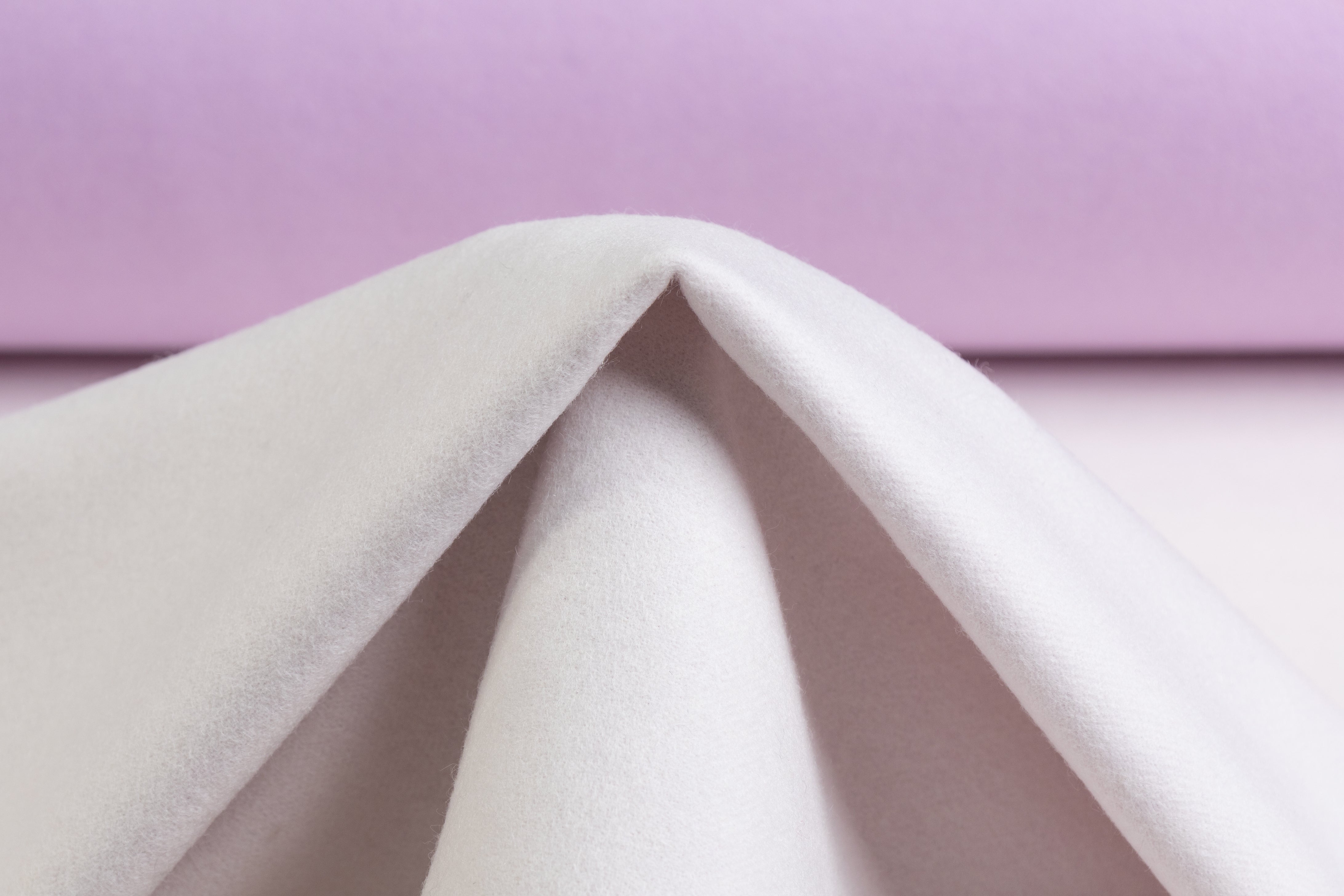 Piacenza - Double Faced Italian Wool Cashmere Coating - Lavender / White
