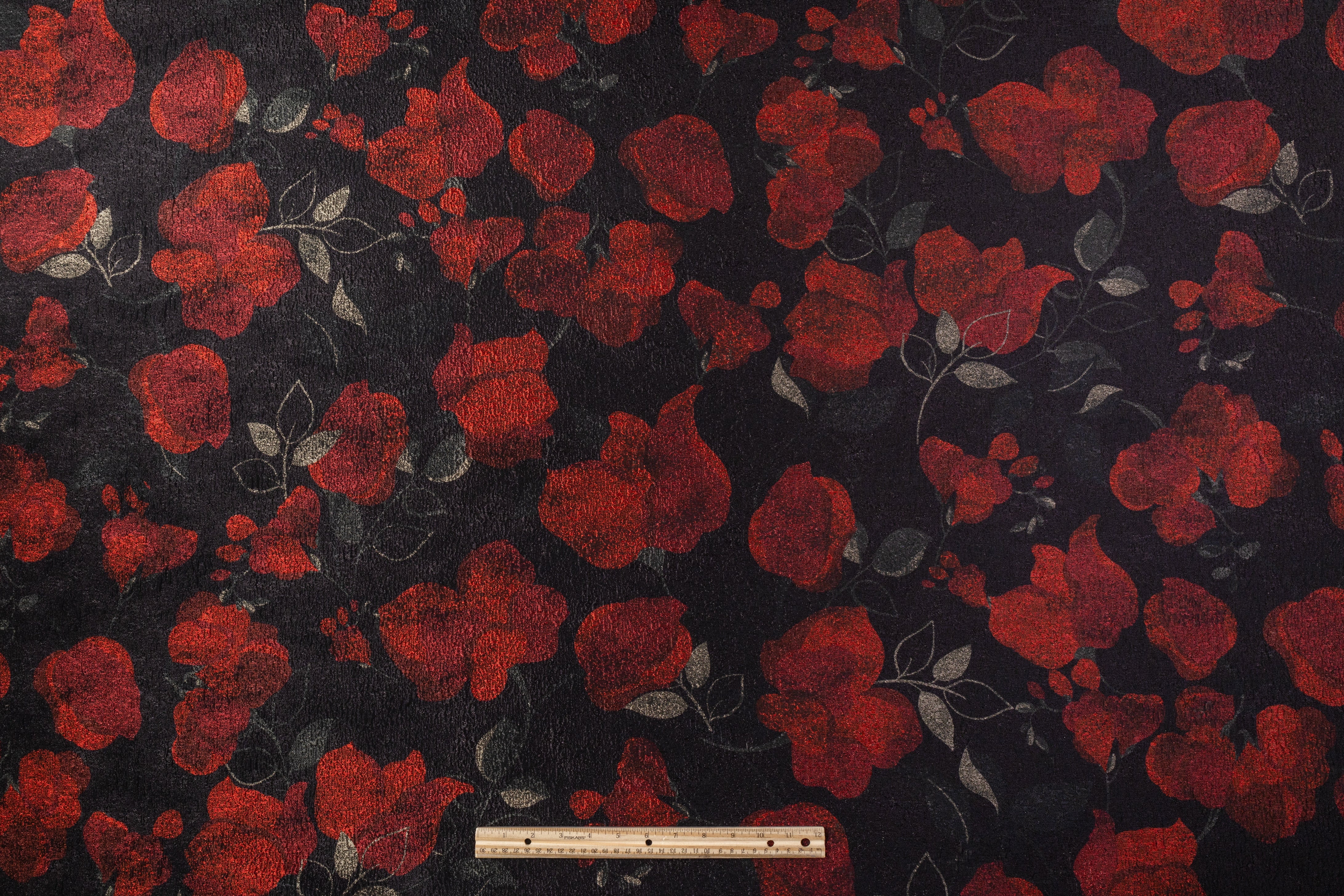 Marni - Printed Italian Textured Brocade - Black / Red