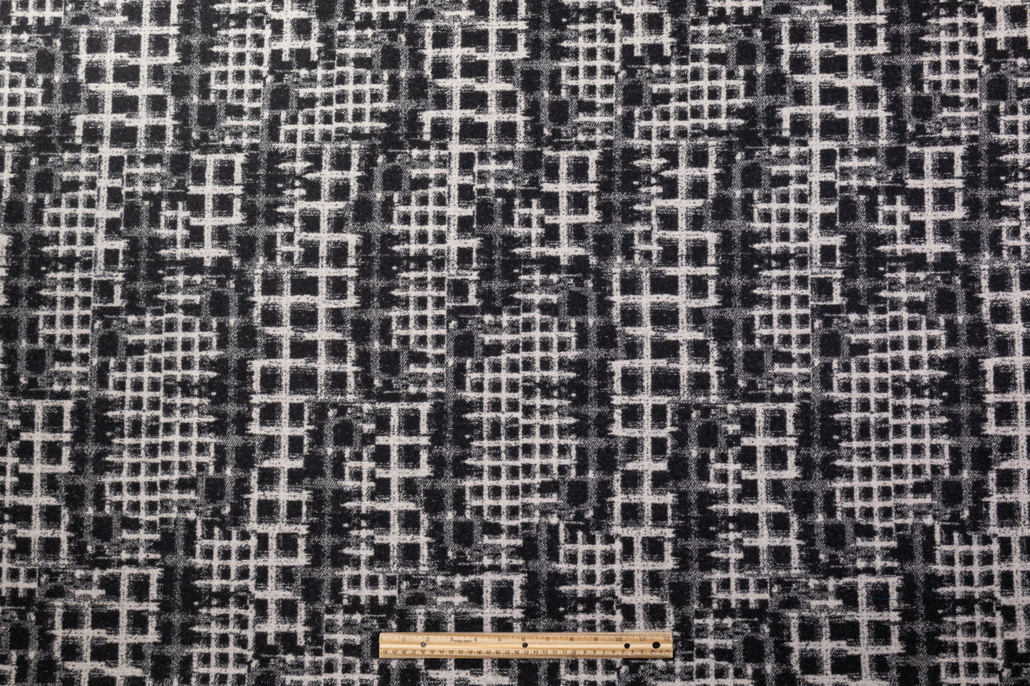 Abstract Italian Wool Coating - Gray / Black