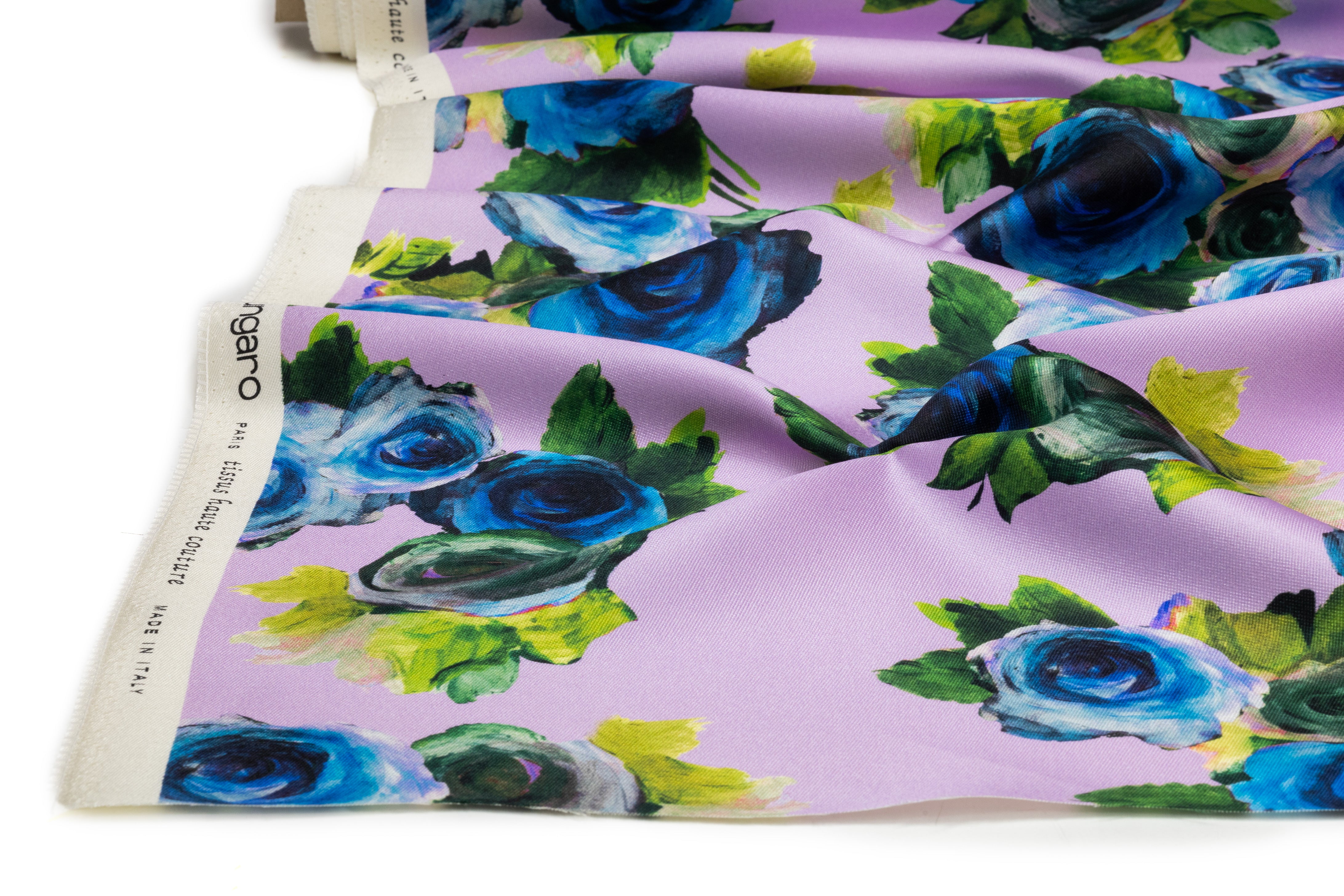 Emanuel Ungaro - Floral Printed Silk and Wool Mikado - Lavender