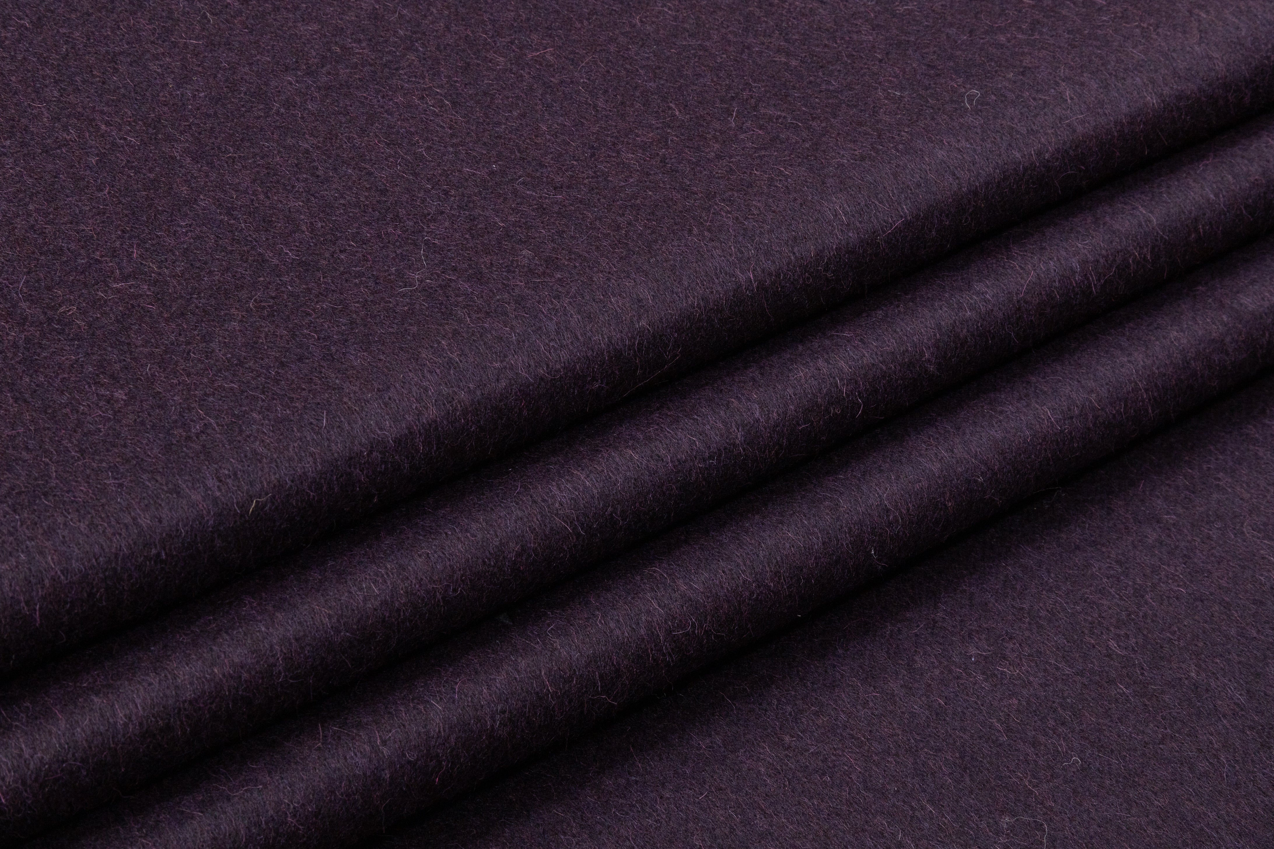 Double Faced Italian Alpaca Wool Coating - Burgundy