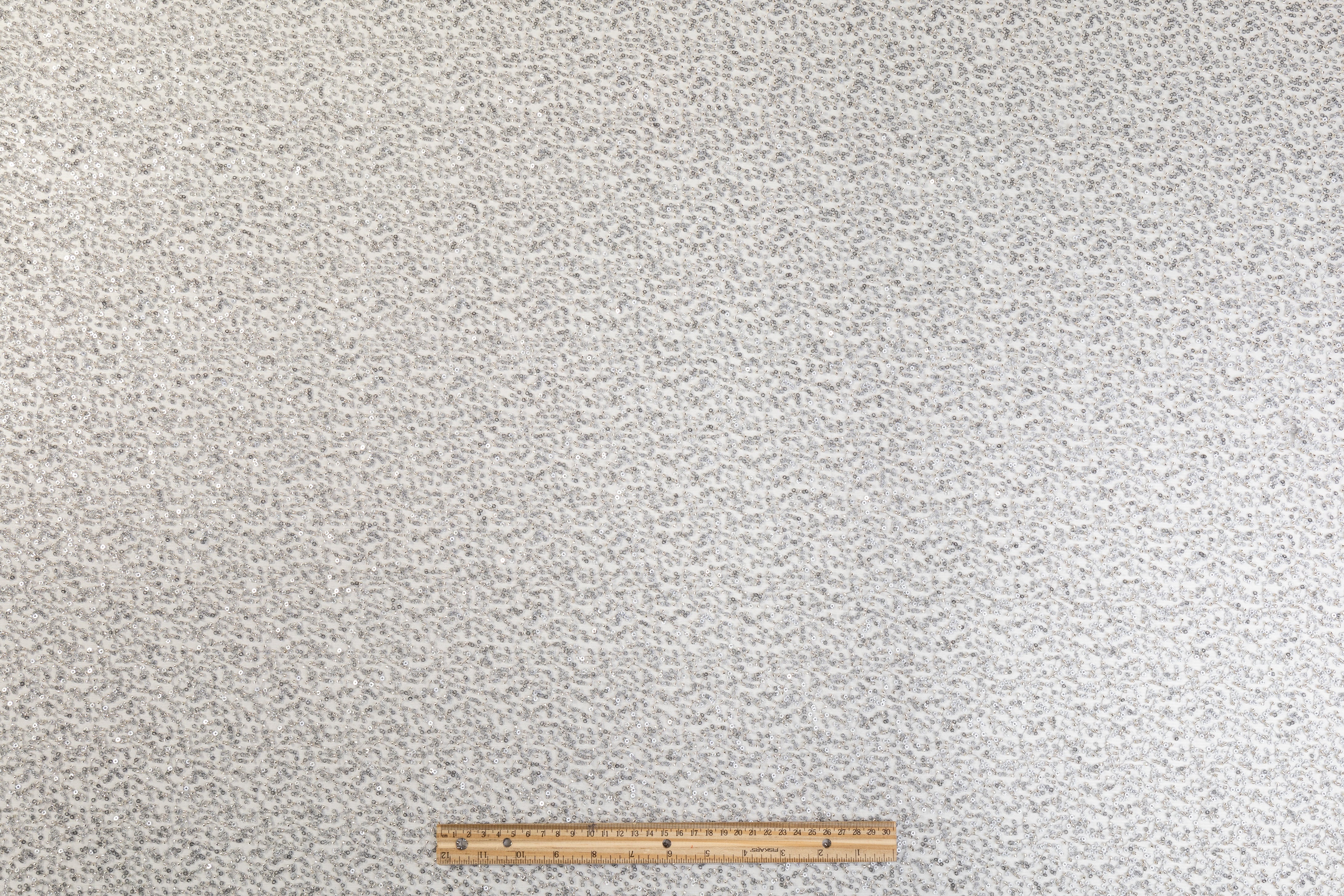 Beaded and Sequined Tulle - Gray