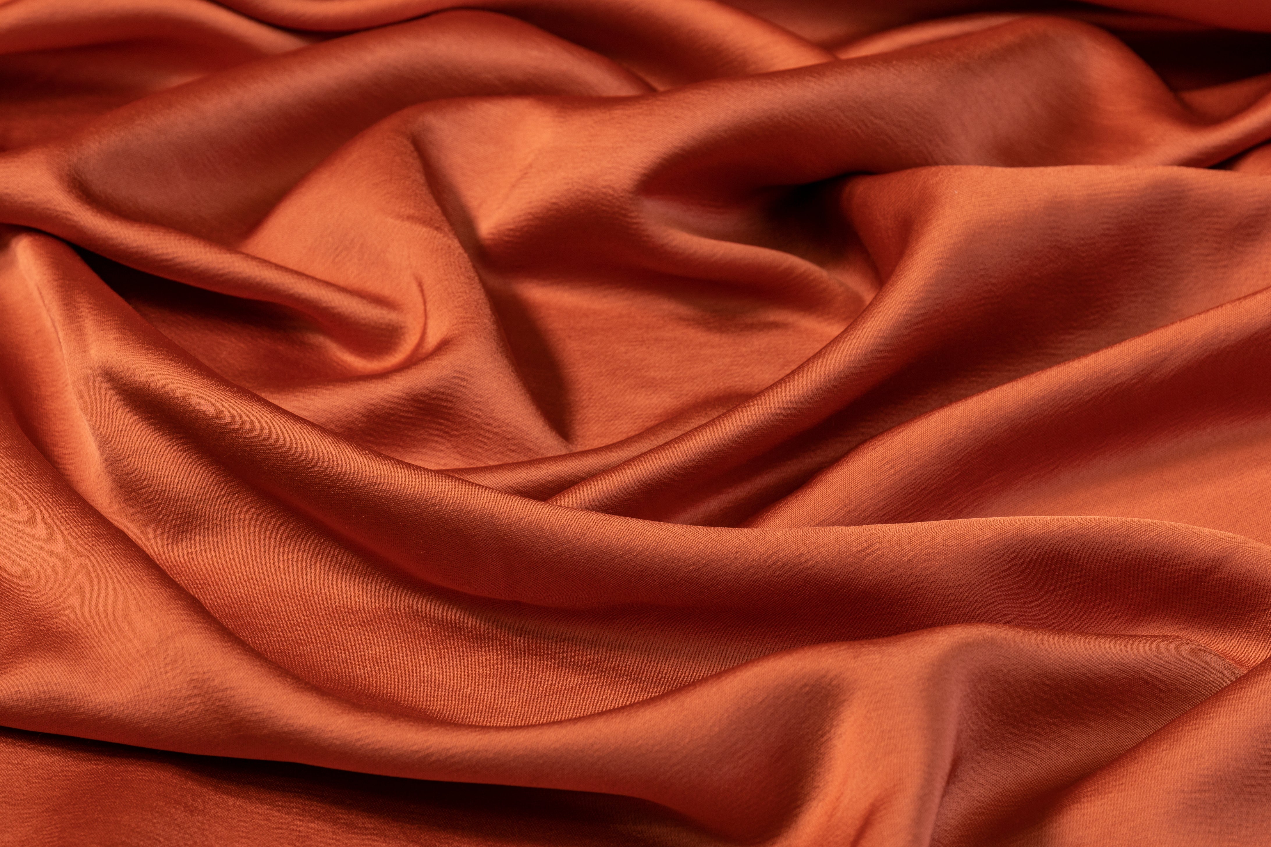 Luxe Italian Charmeuse - Burned Orange