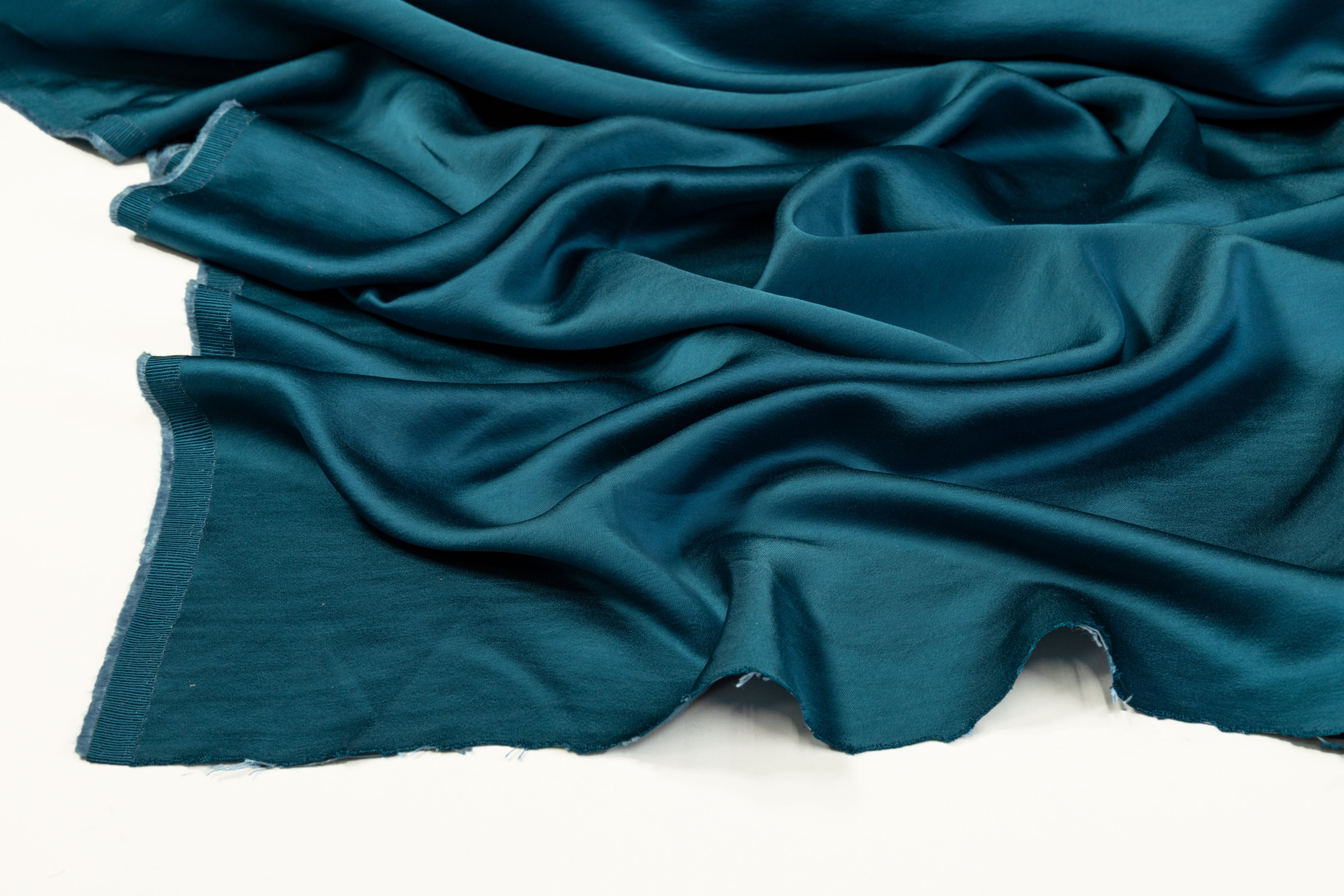 Luxe Italian Charmeuse - Teal Blue