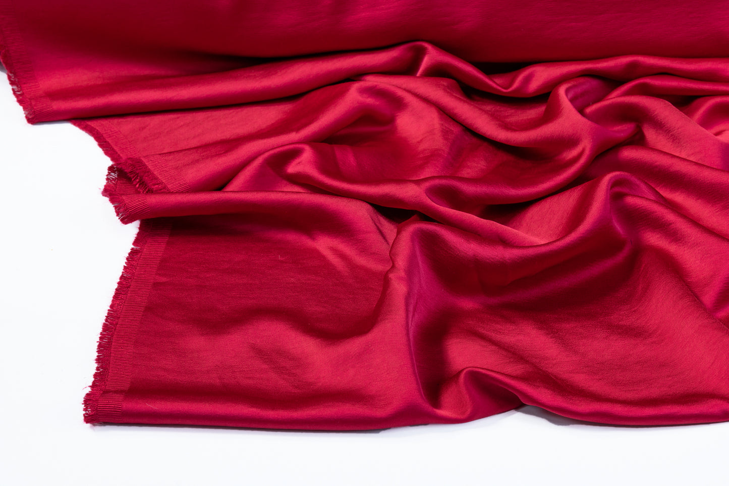 Heavy Viscose Acetate Italian Charmeuse - Lipstick Red