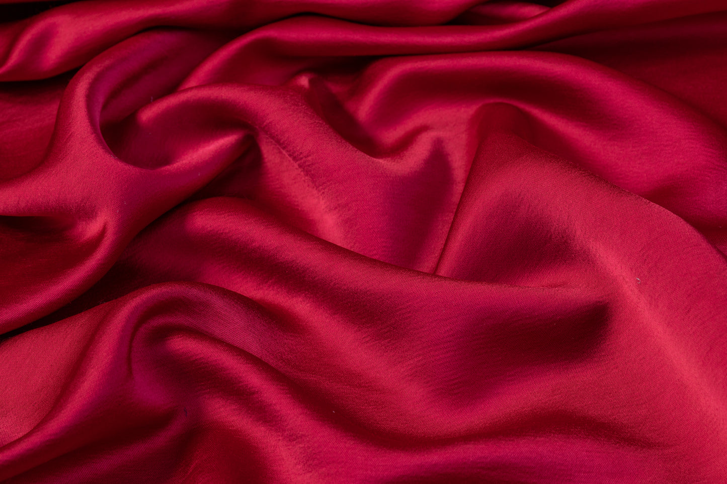 Heavy Viscose Acetate Italian Charmeuse - Lipstick Red