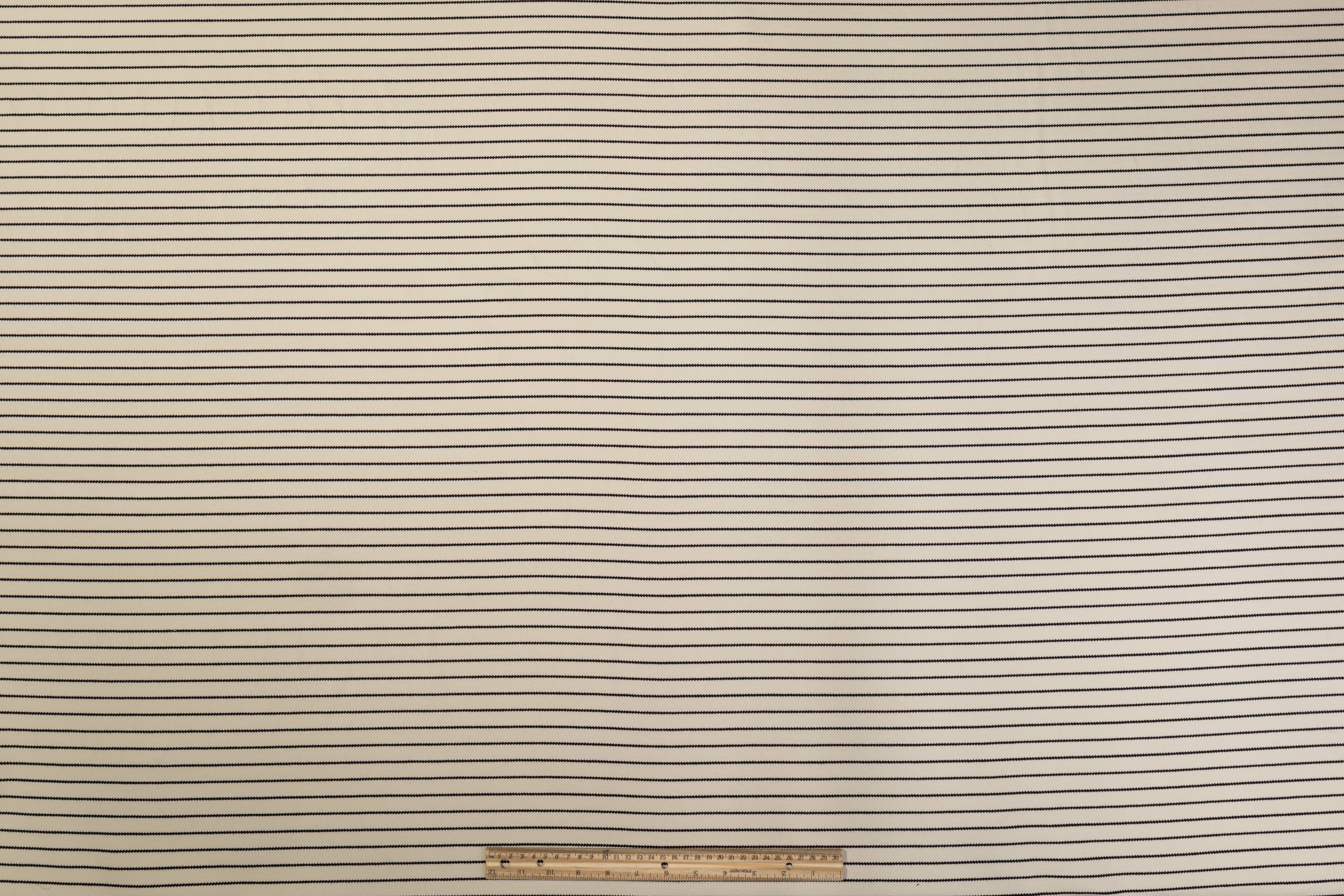 Striped Rayon Jersey Knit - Beige / Black