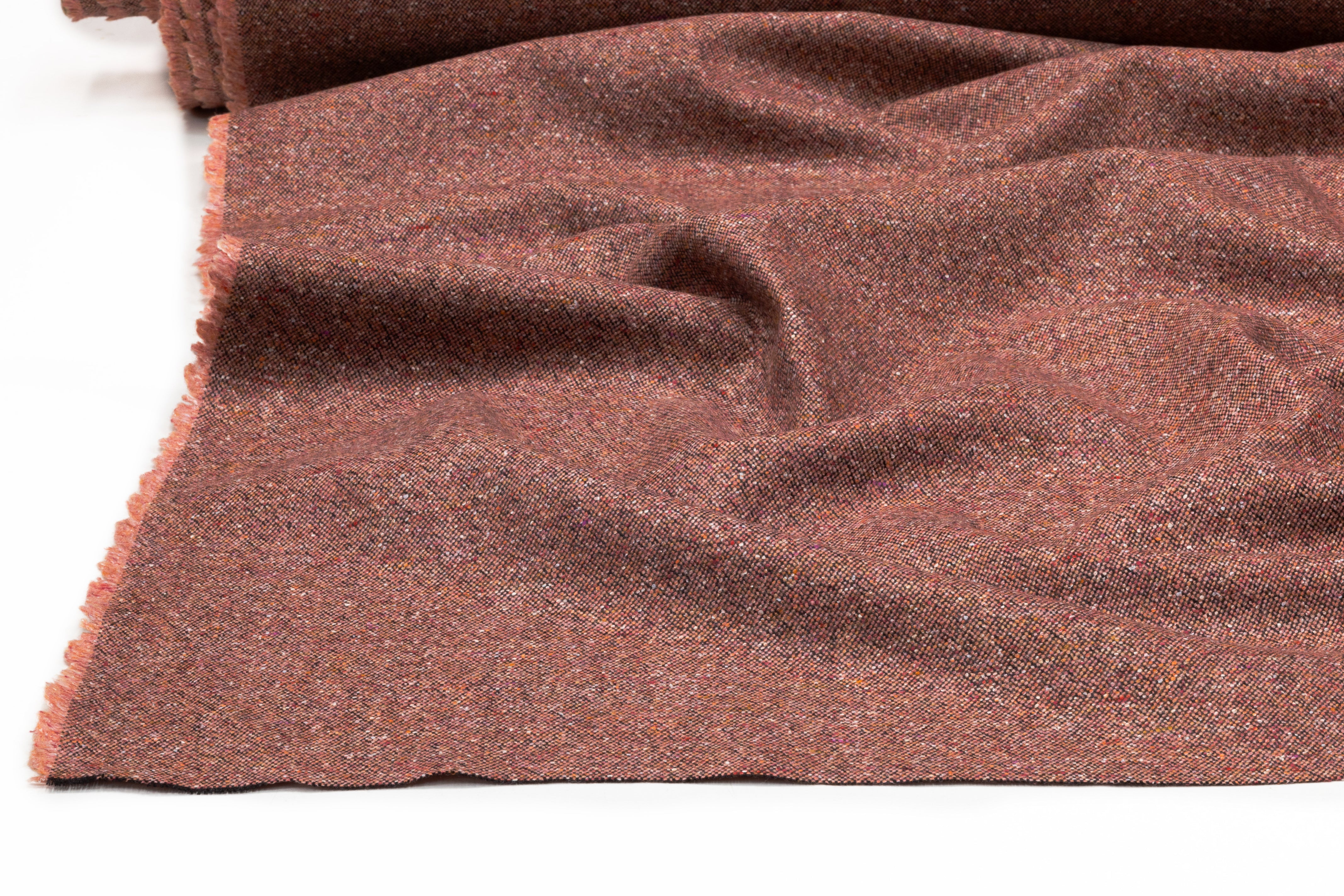 Italian Wool Blend Tweed Suiting - Dusty Mauve