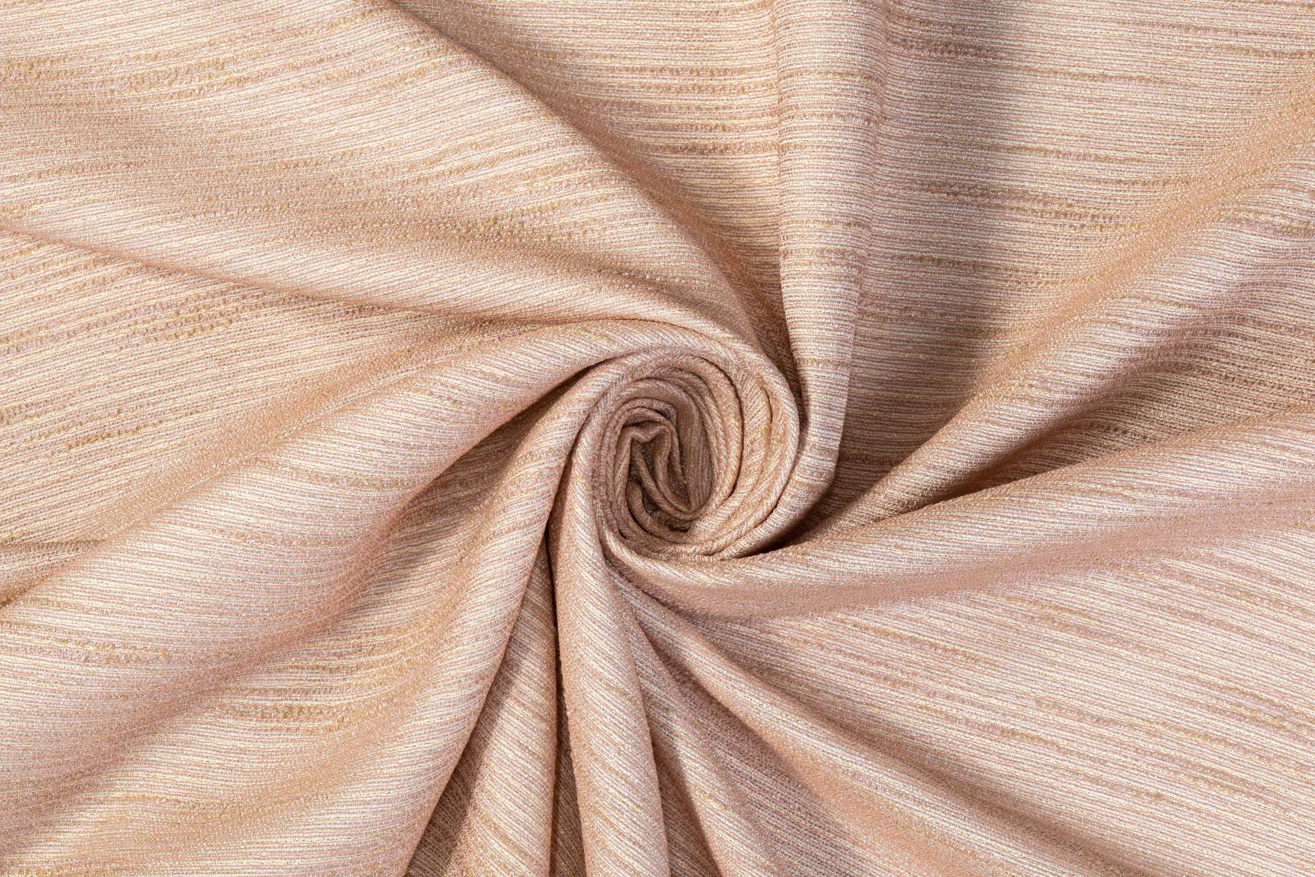 Metallic Tweed Brocade - Blush / Gold