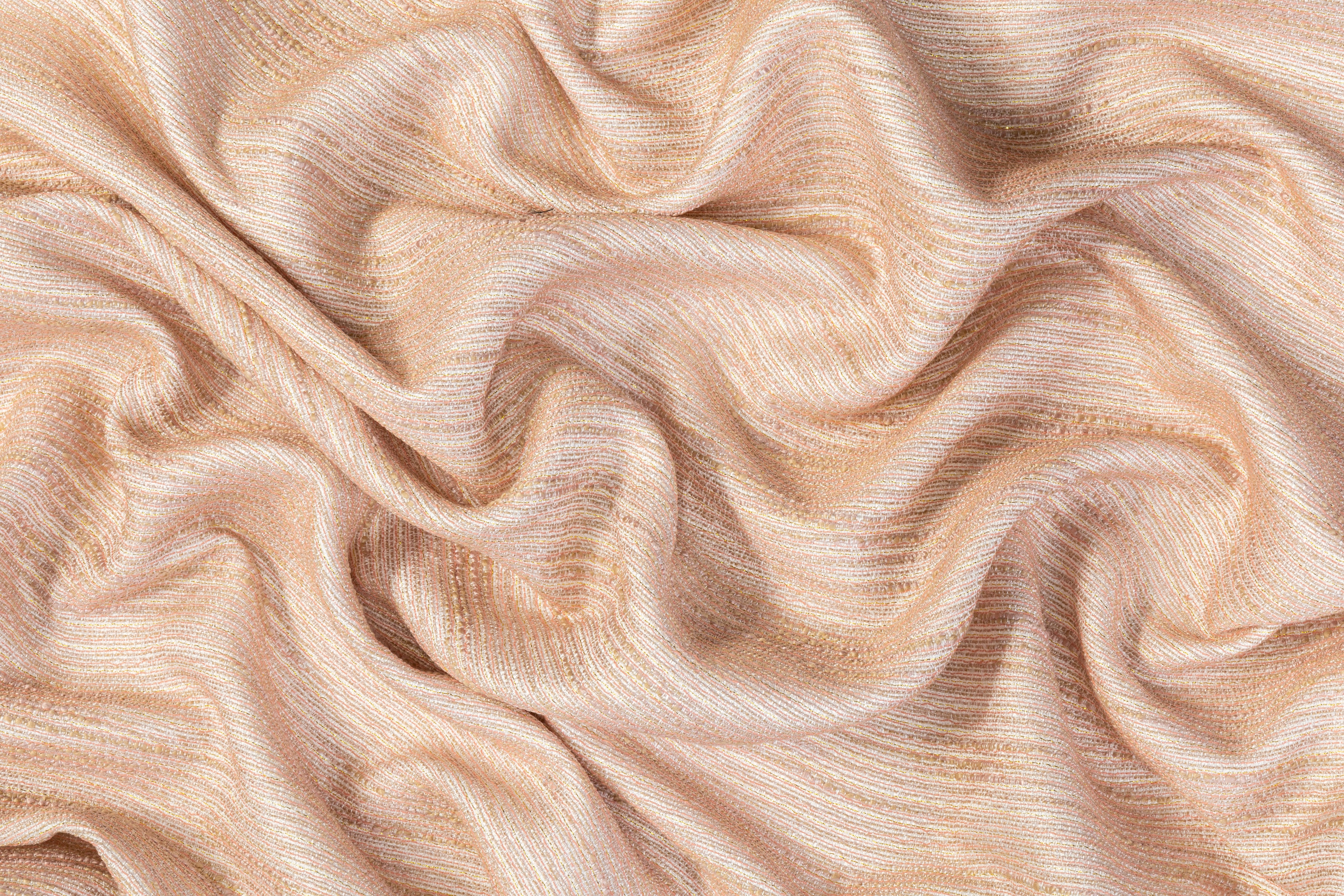 Metallic Tweed Brocade - Blush / Gold