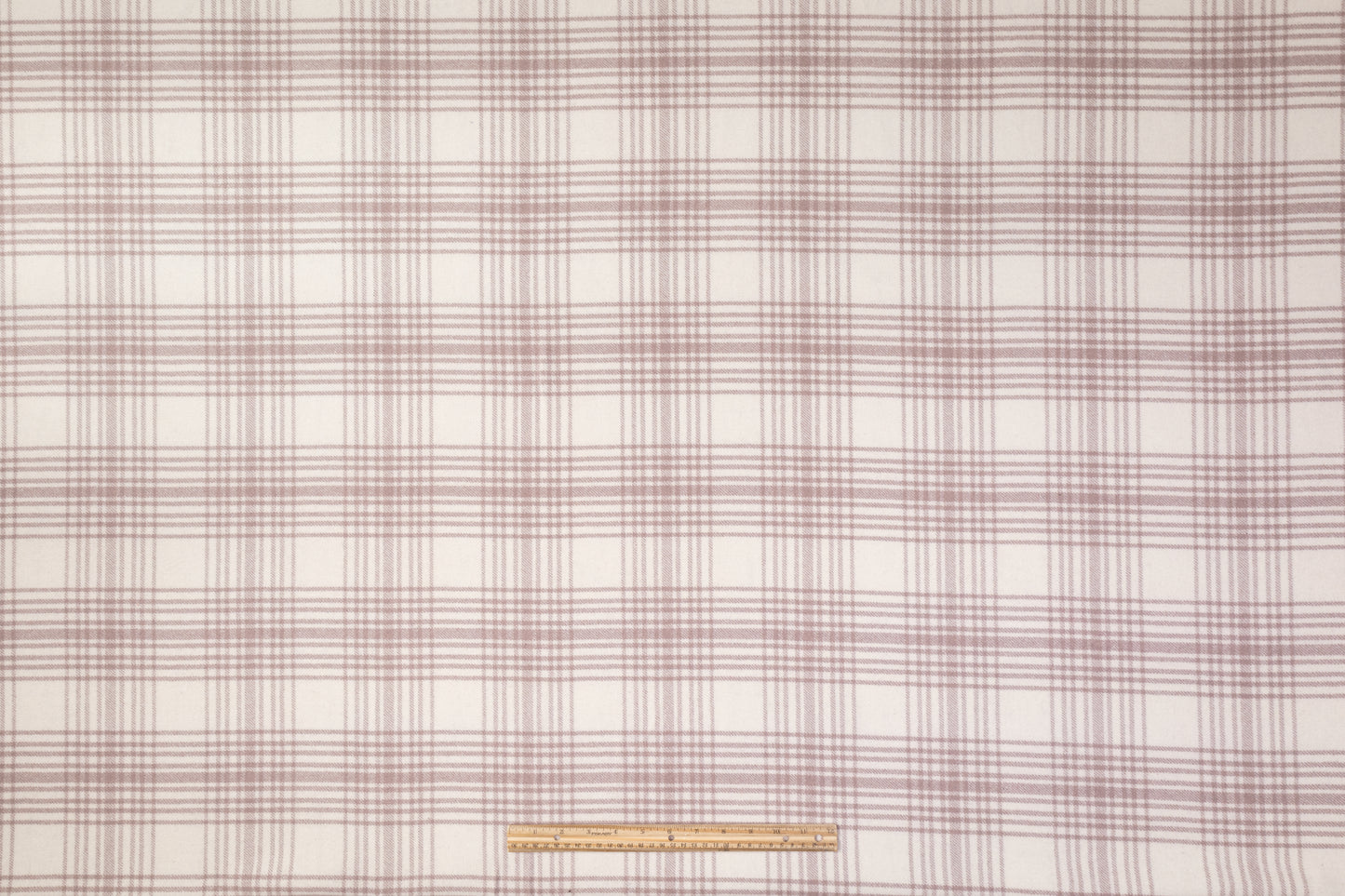 Checked Italian Wool Nylon Coating - Off White/ Light Mauve