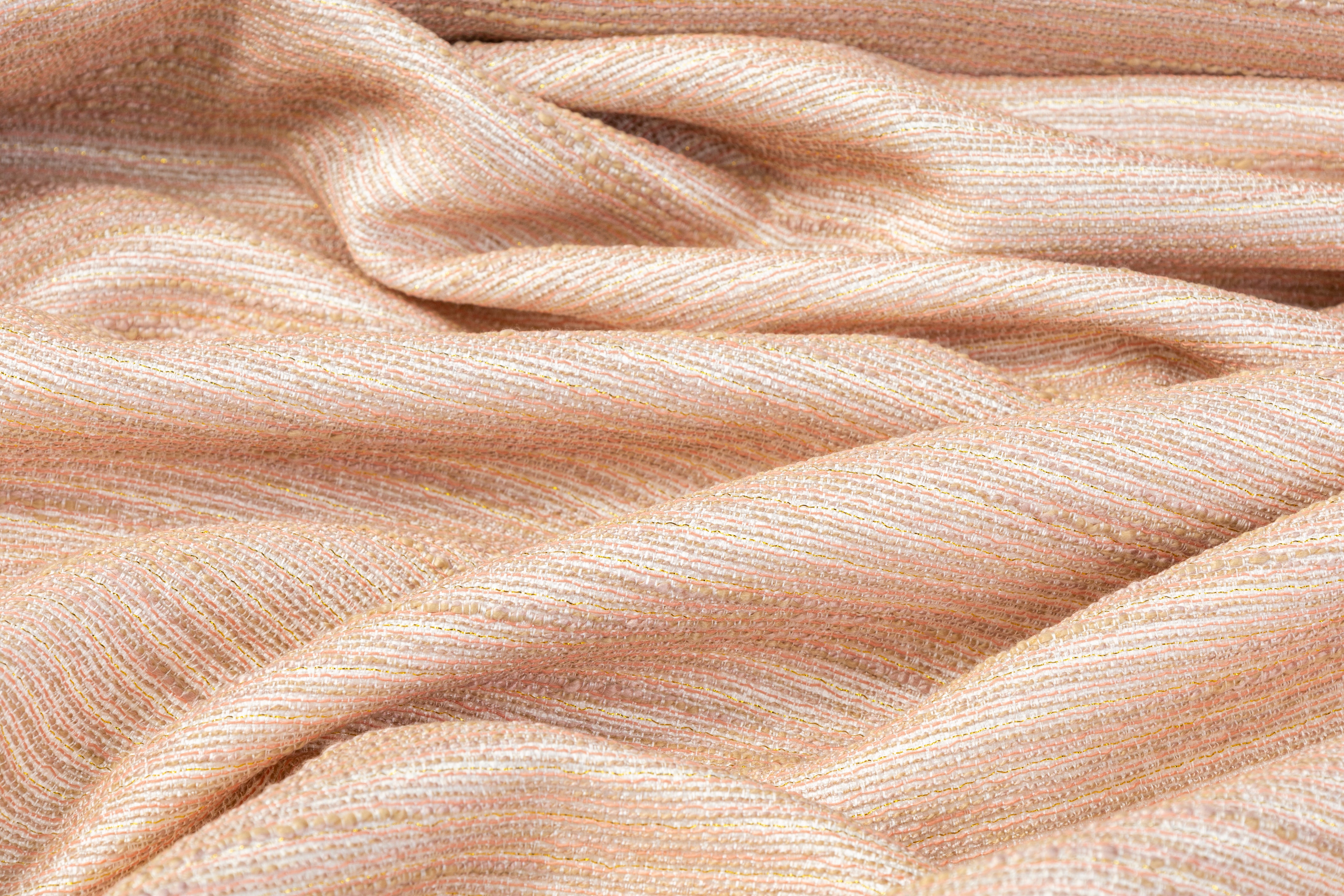Metallic Tweed Brocade - Blush / Gold