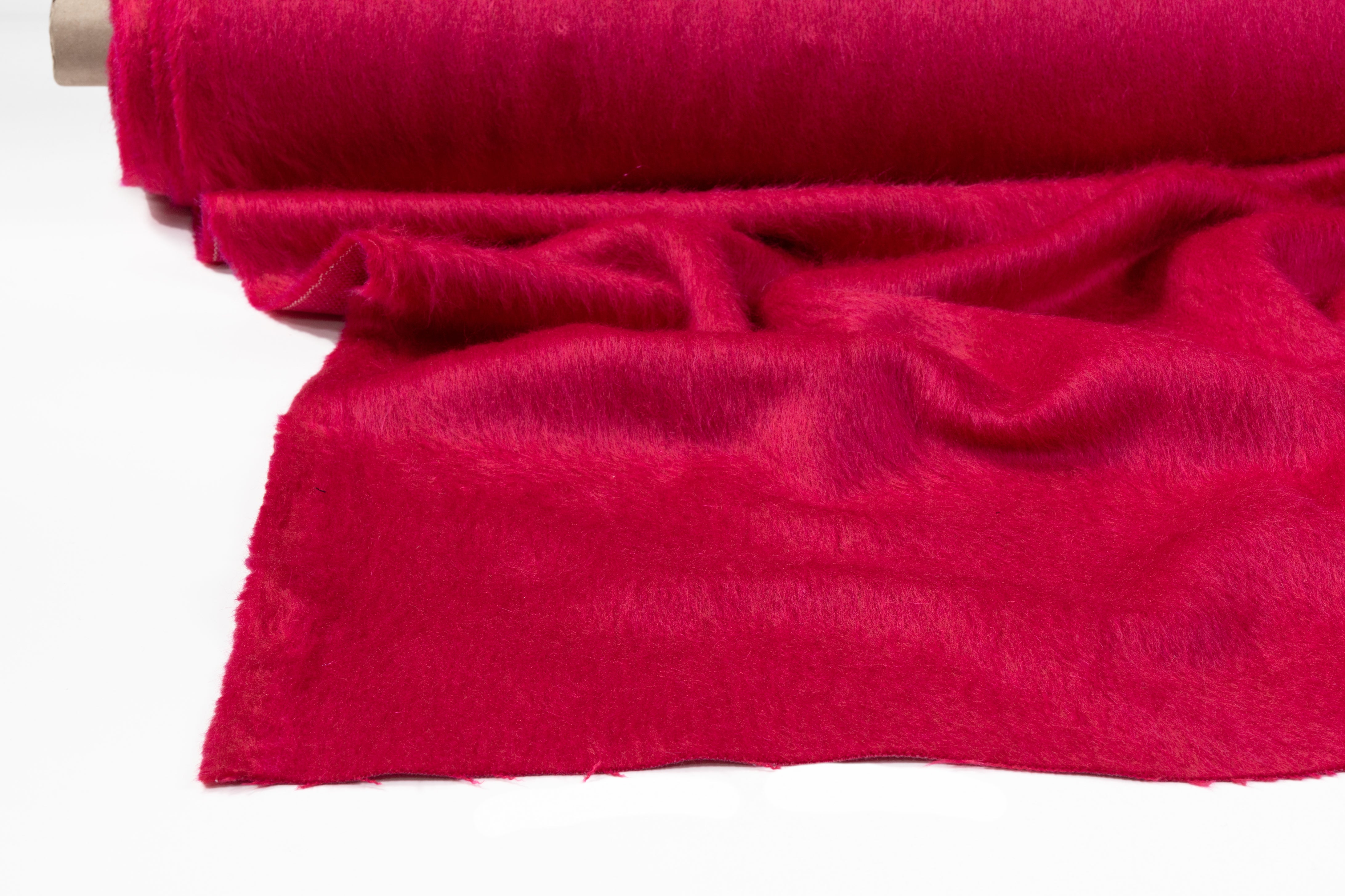 Italian Alpaca Wool Blend Coating - Magenta