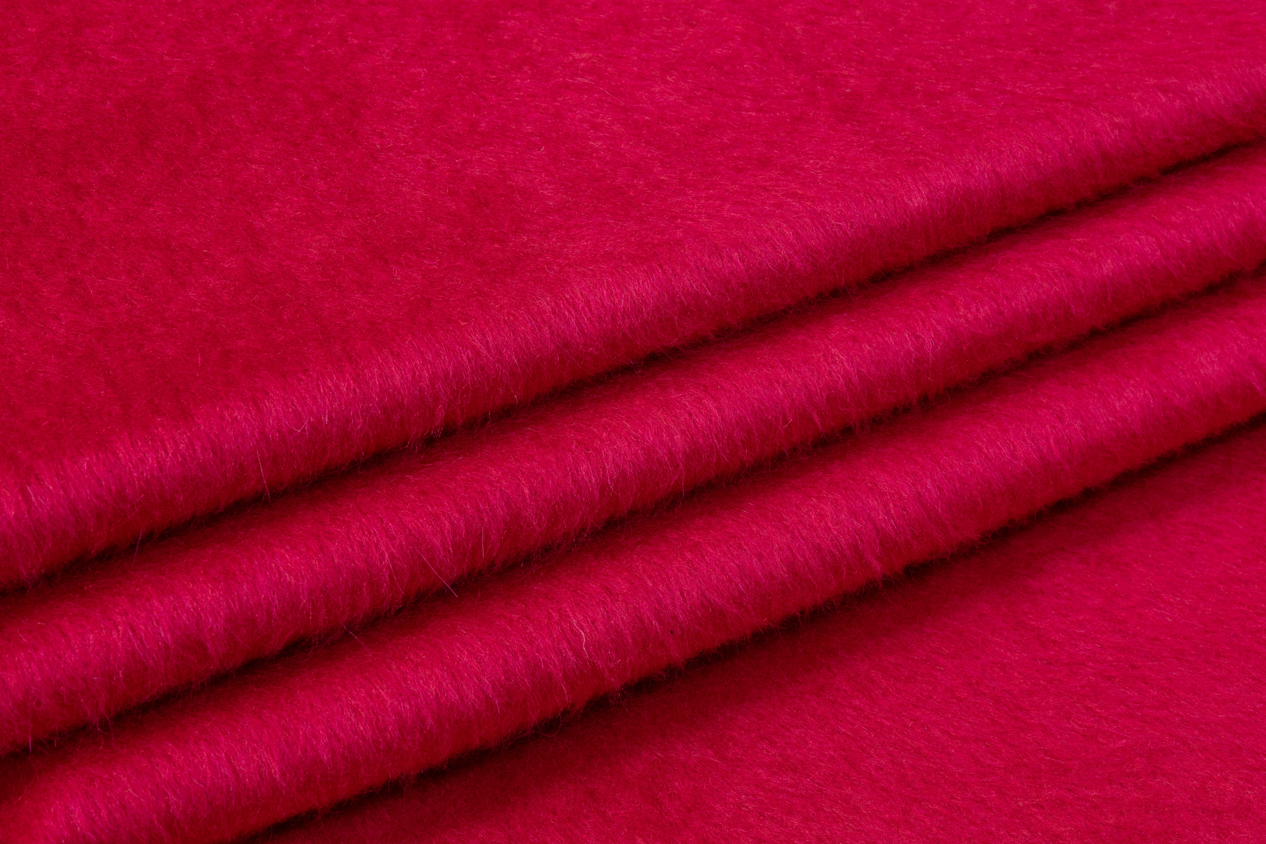 Italian Alpaca Wool Blend Coating - Magenta