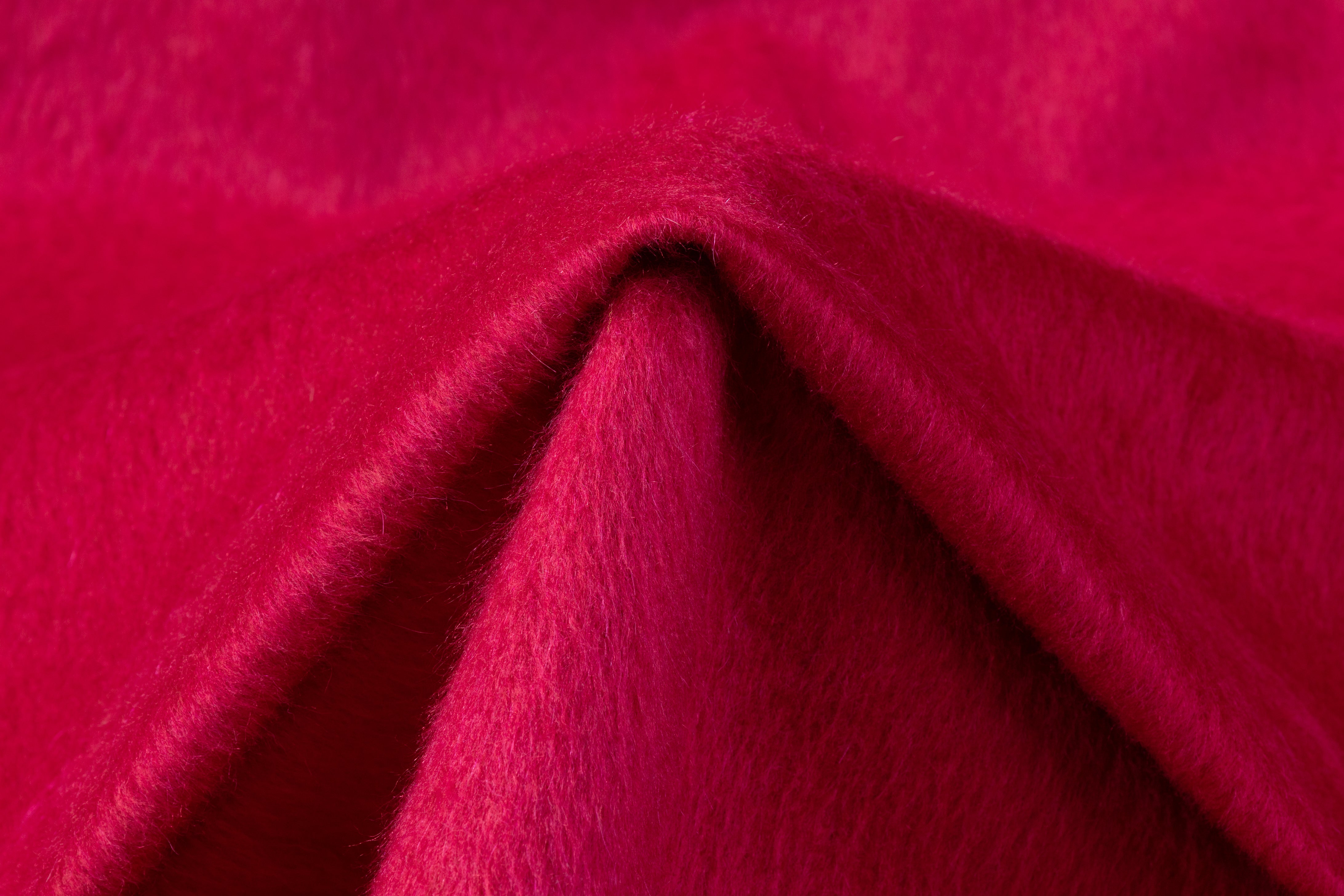 Italian Alpaca Wool Blend Coating - Magenta