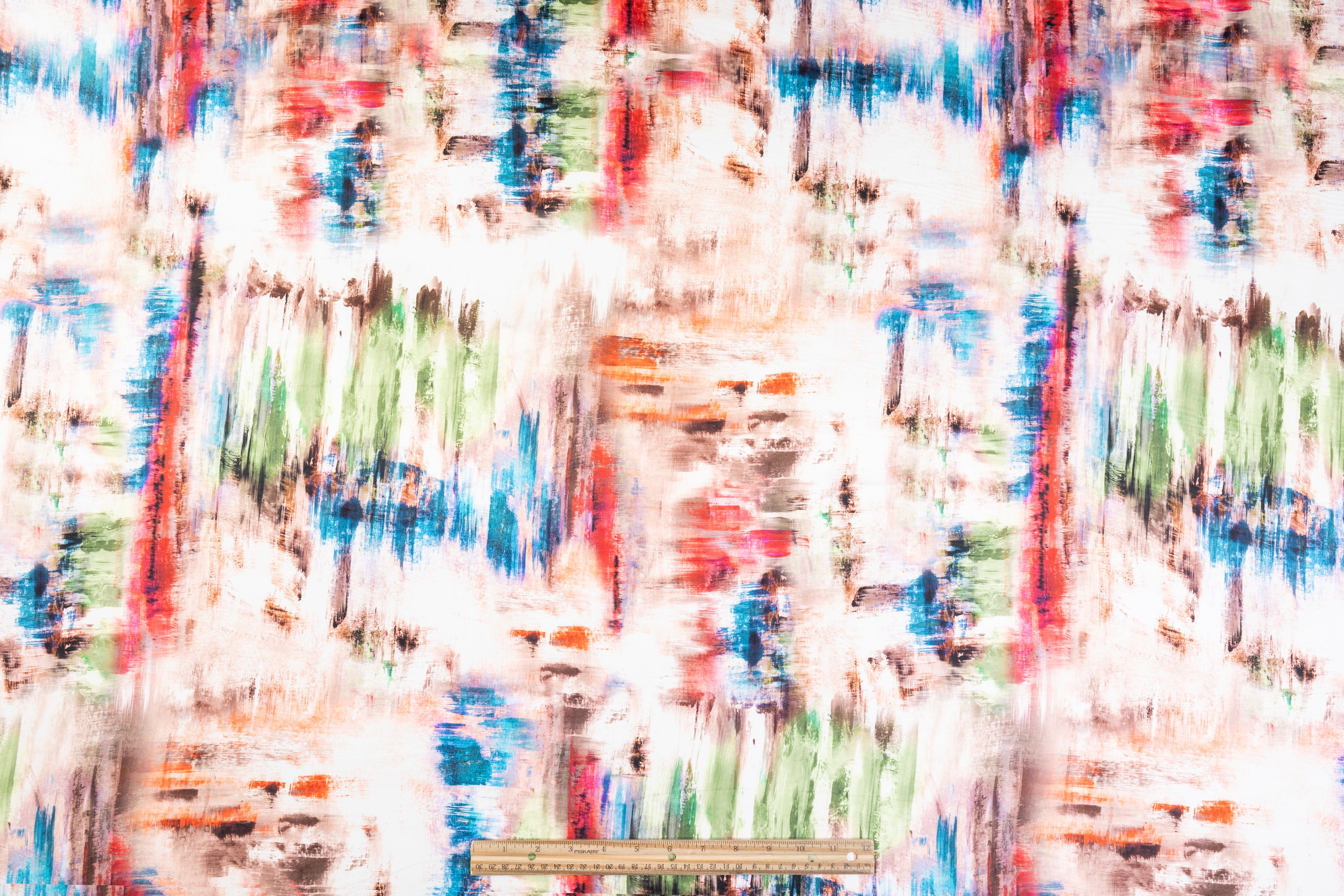 Abstract Italian Silk Charmeuse - Multicolor