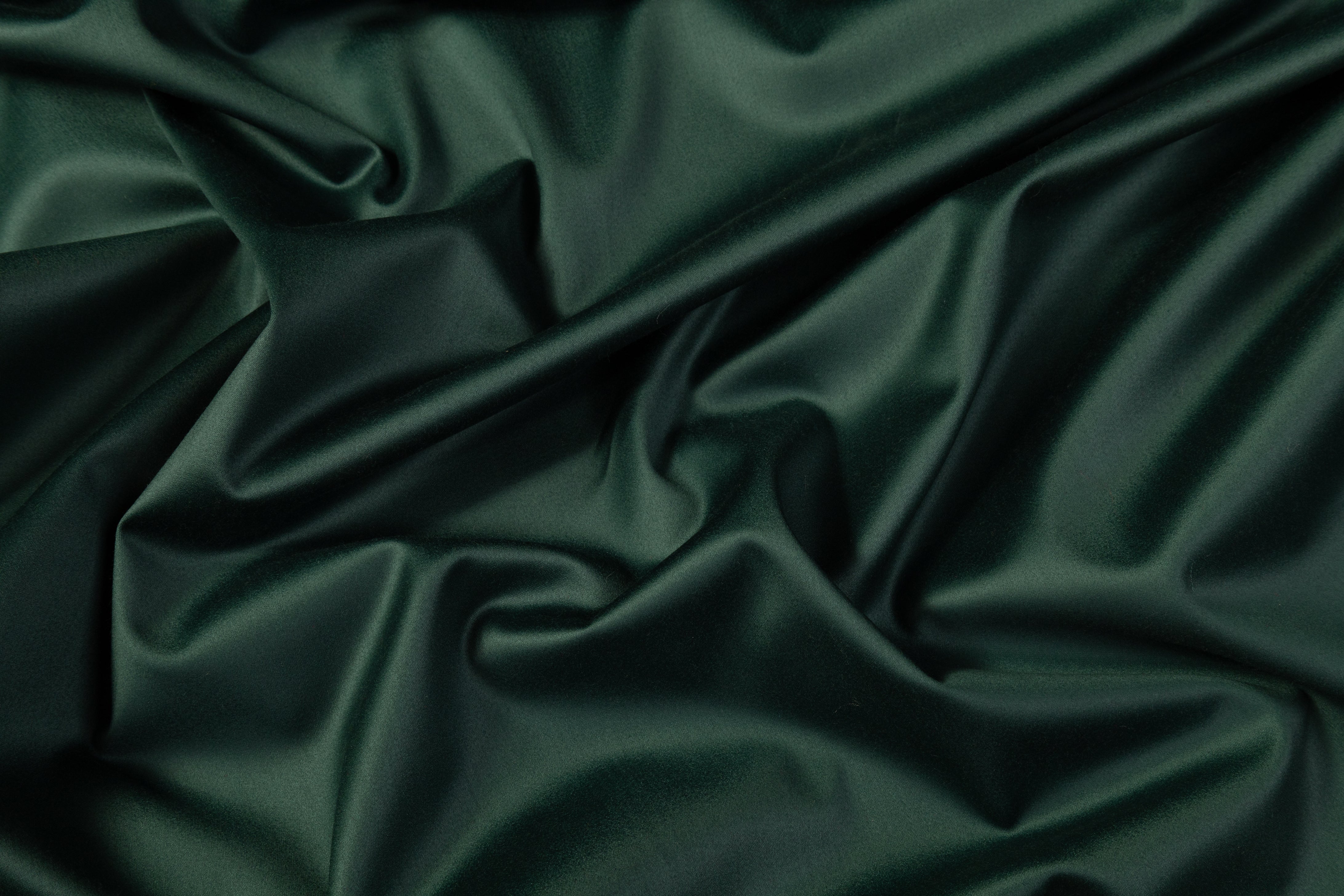 Italian Wool Satin Faille Suiting - Green