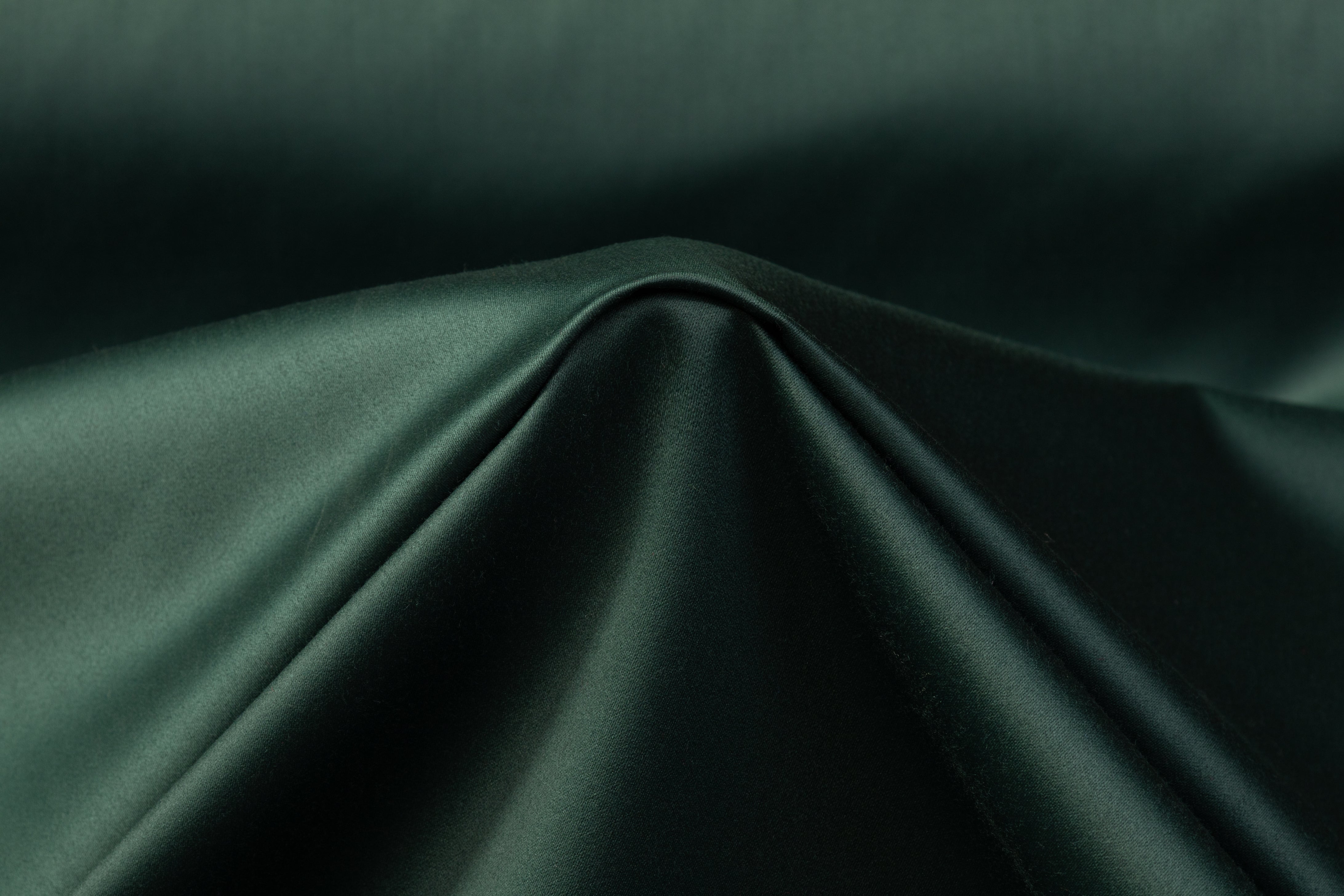 Italian Wool Satin Faille Suiting - Green