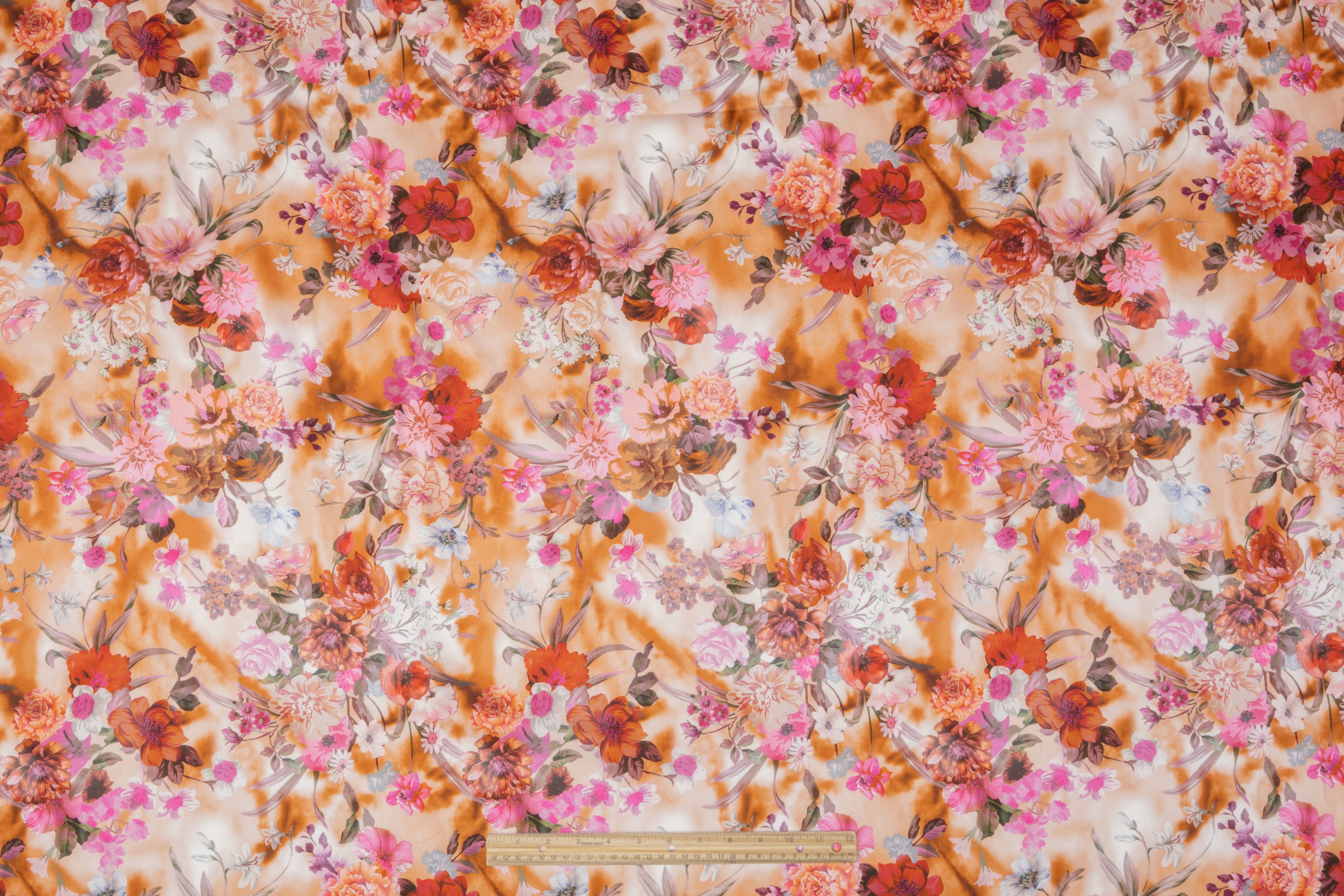 Floral Italian Cotton Print - Peach
