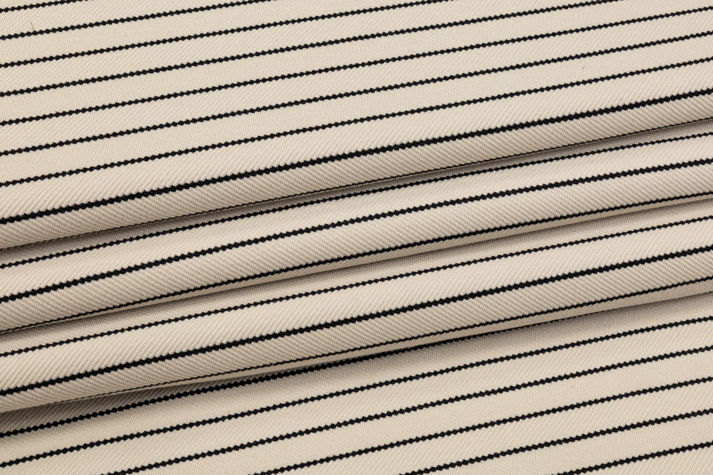 Striped Rayon Jersey Knit - Beige / Black