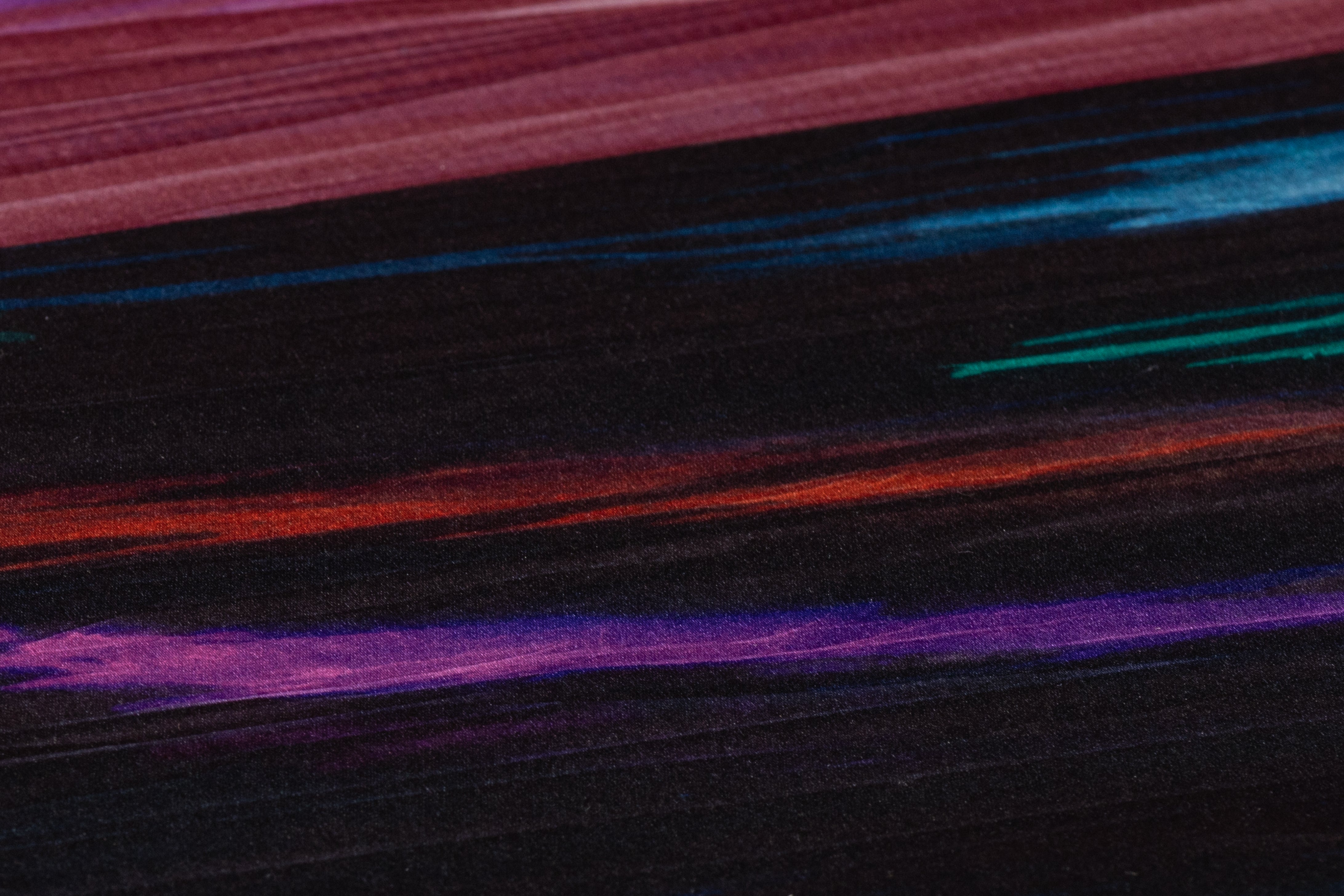 Abstract Italian Heavy Poly Satin - Teal / Mauve