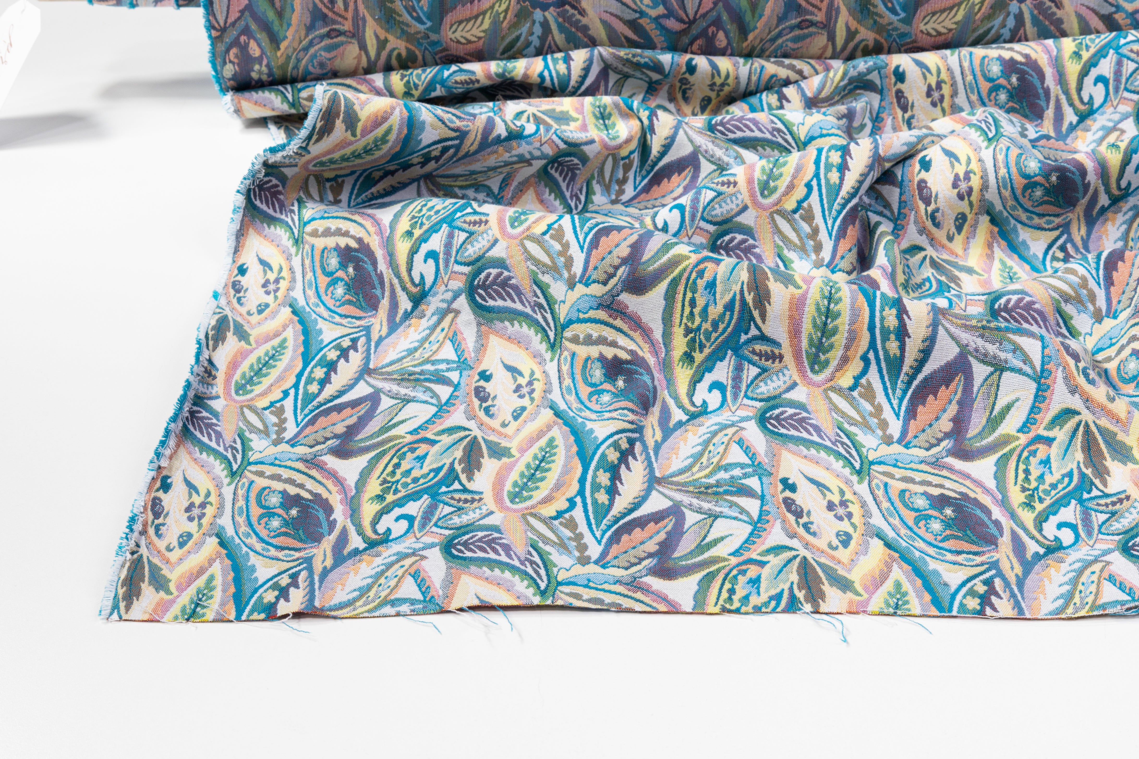 Floral Paisley Italian Poly Cotton Brocade - Multicolor