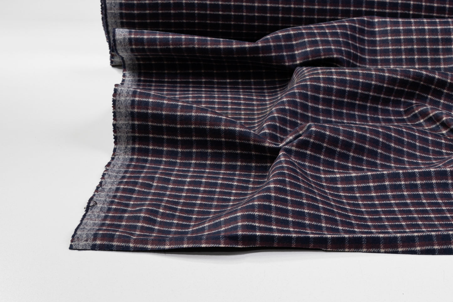 Double Faced Italian Wool Coating - Navy / Plum