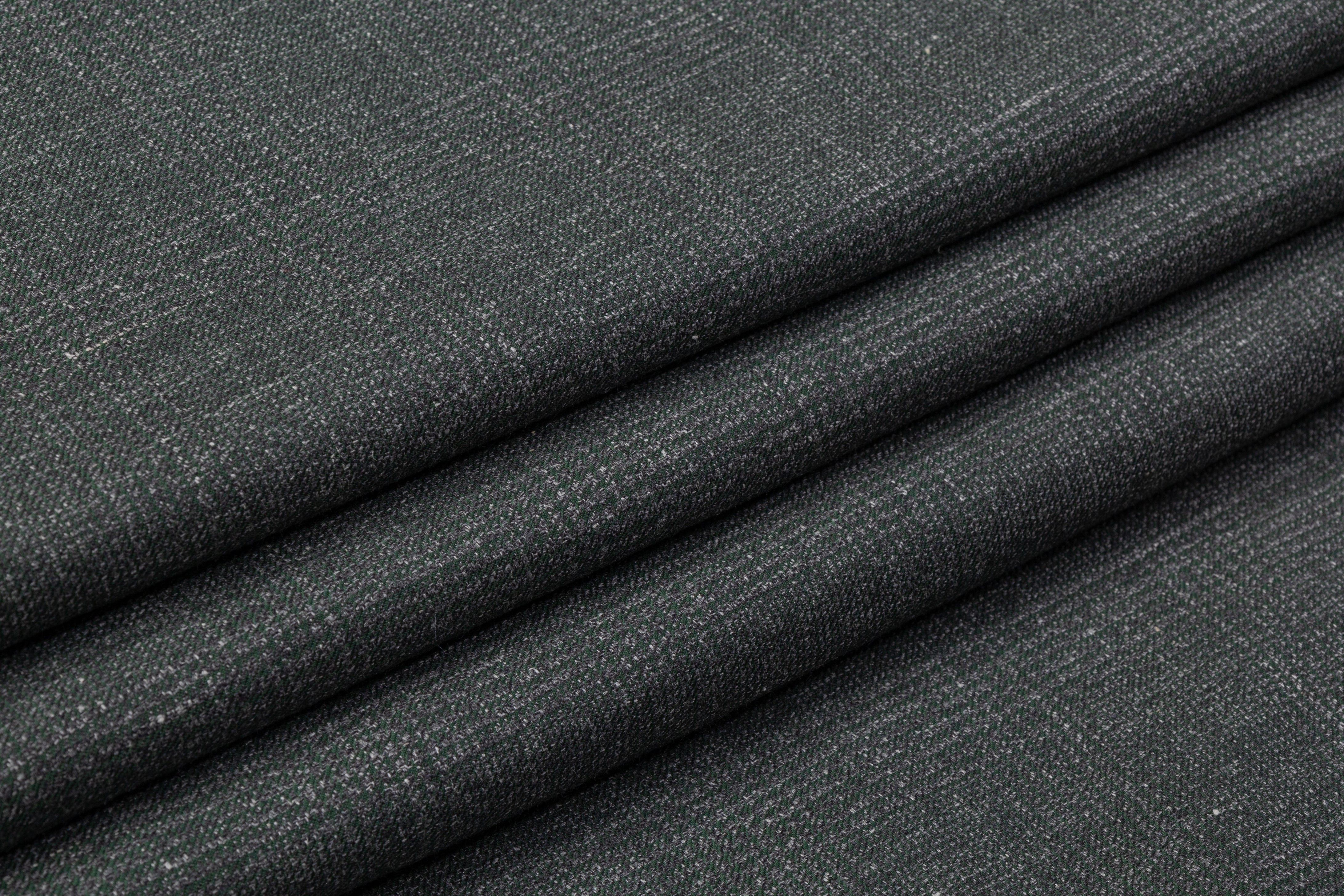 Fordham - Italian Wool and Linen Suiting - Green