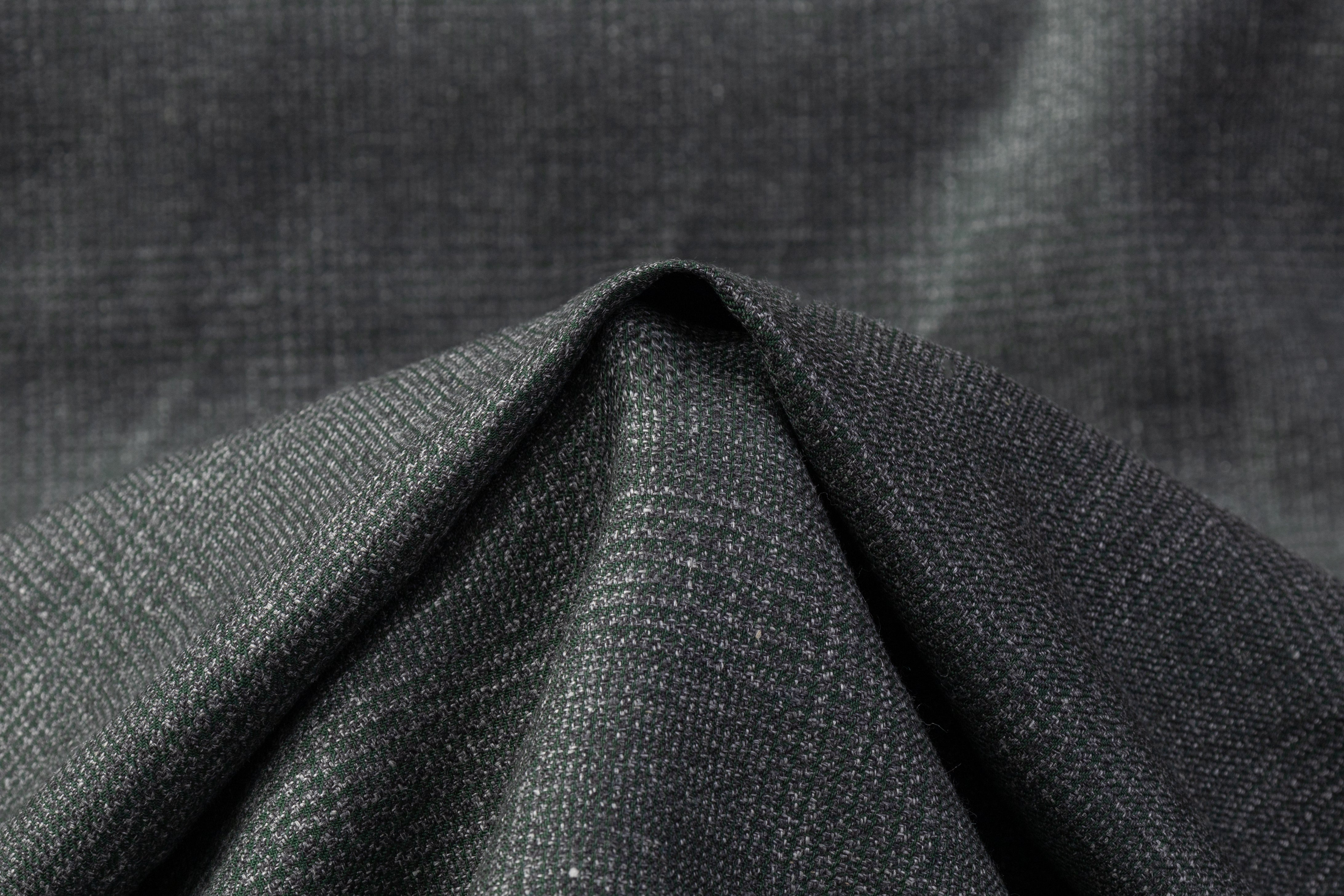 Fordham - Italian Wool and Linen Suiting - Green