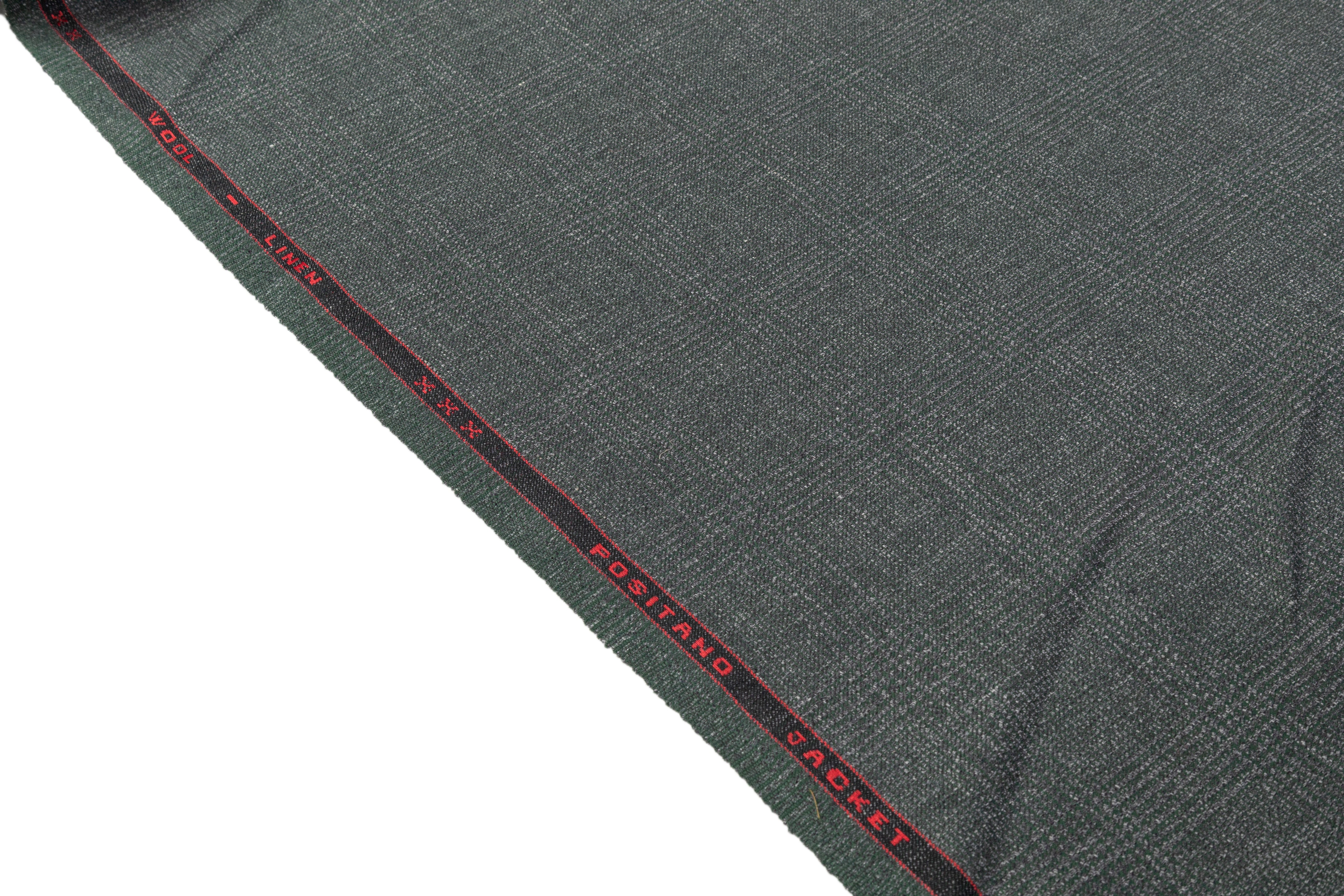 Fordham - Italian Wool and Linen Suiting - Green