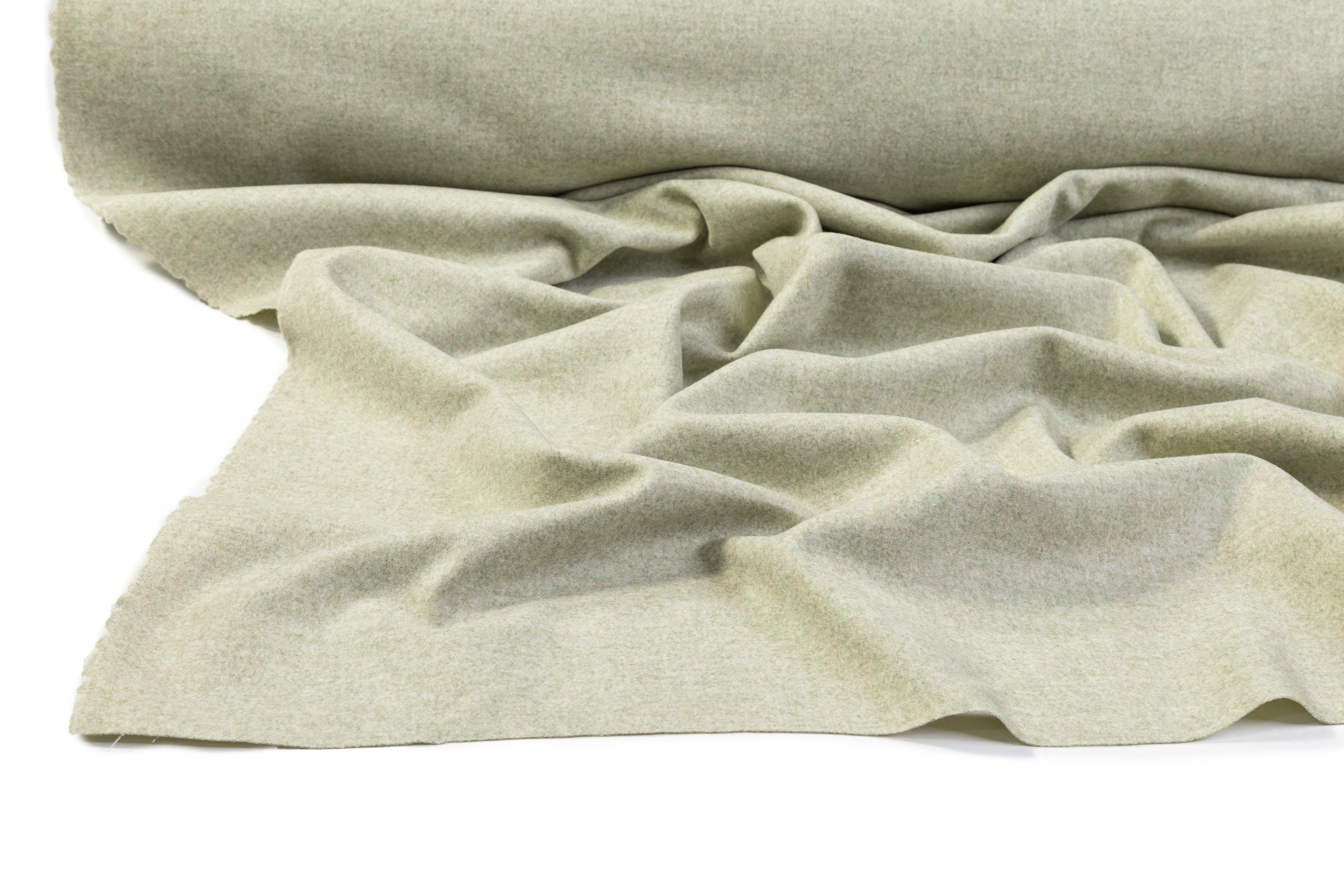 Italian Wool Coating - Sage Green