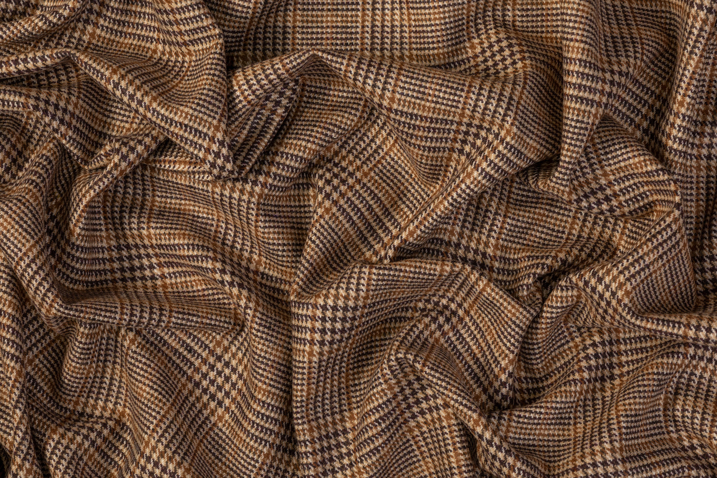 Glen Check Wool Suiting - Brown