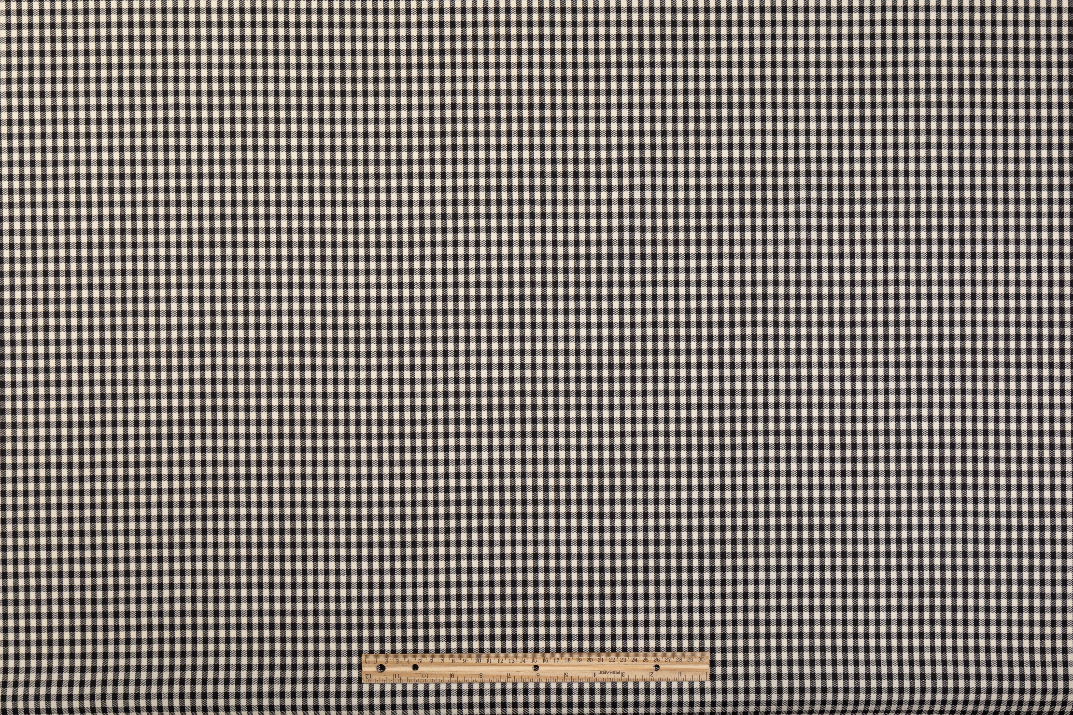 Checked Wool Suiting - Black and White