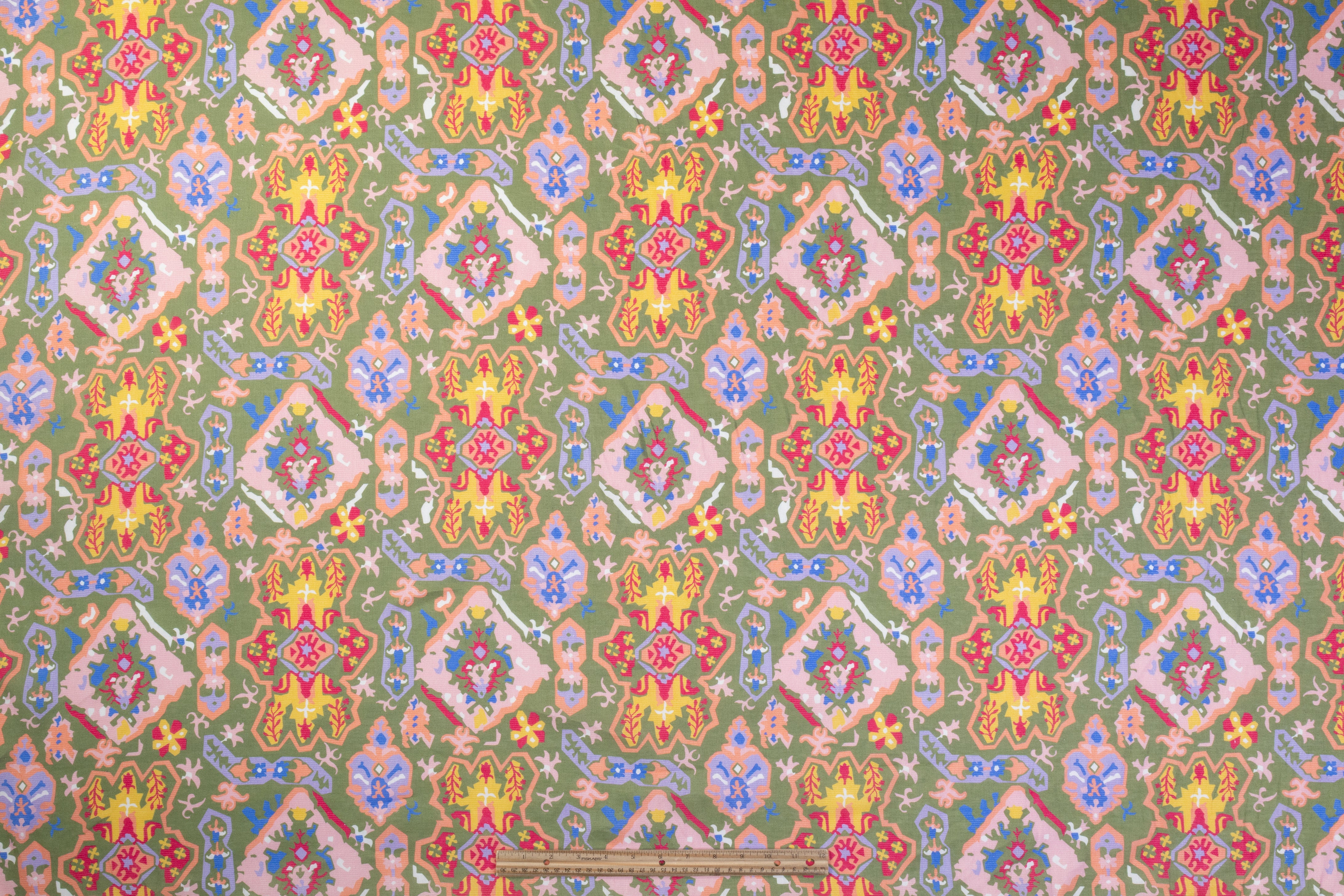 Abstract Italian Viscose Linen - Multicolor