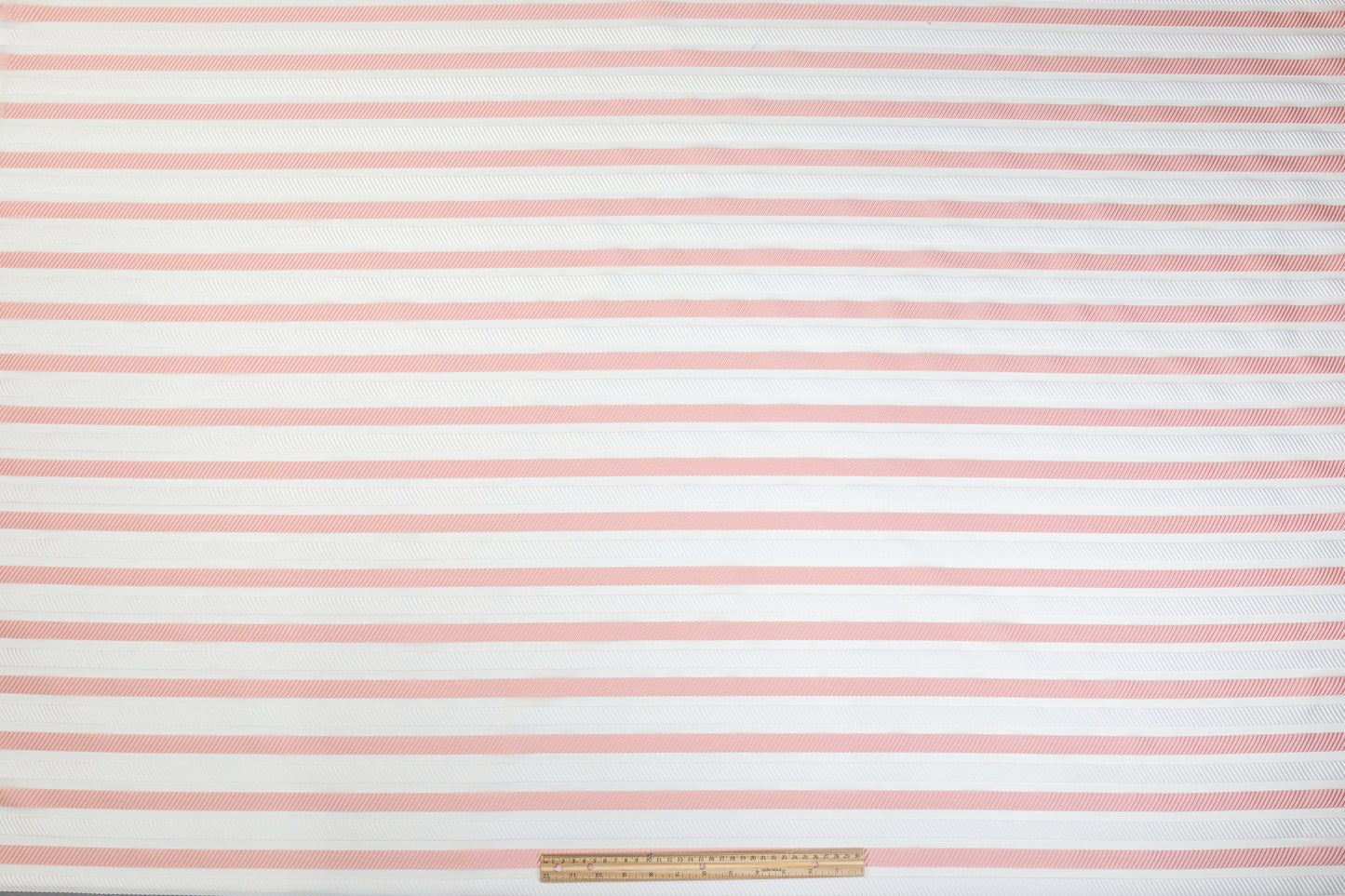 Ribbed Striped Organza Burnout Brocade - Pink / White