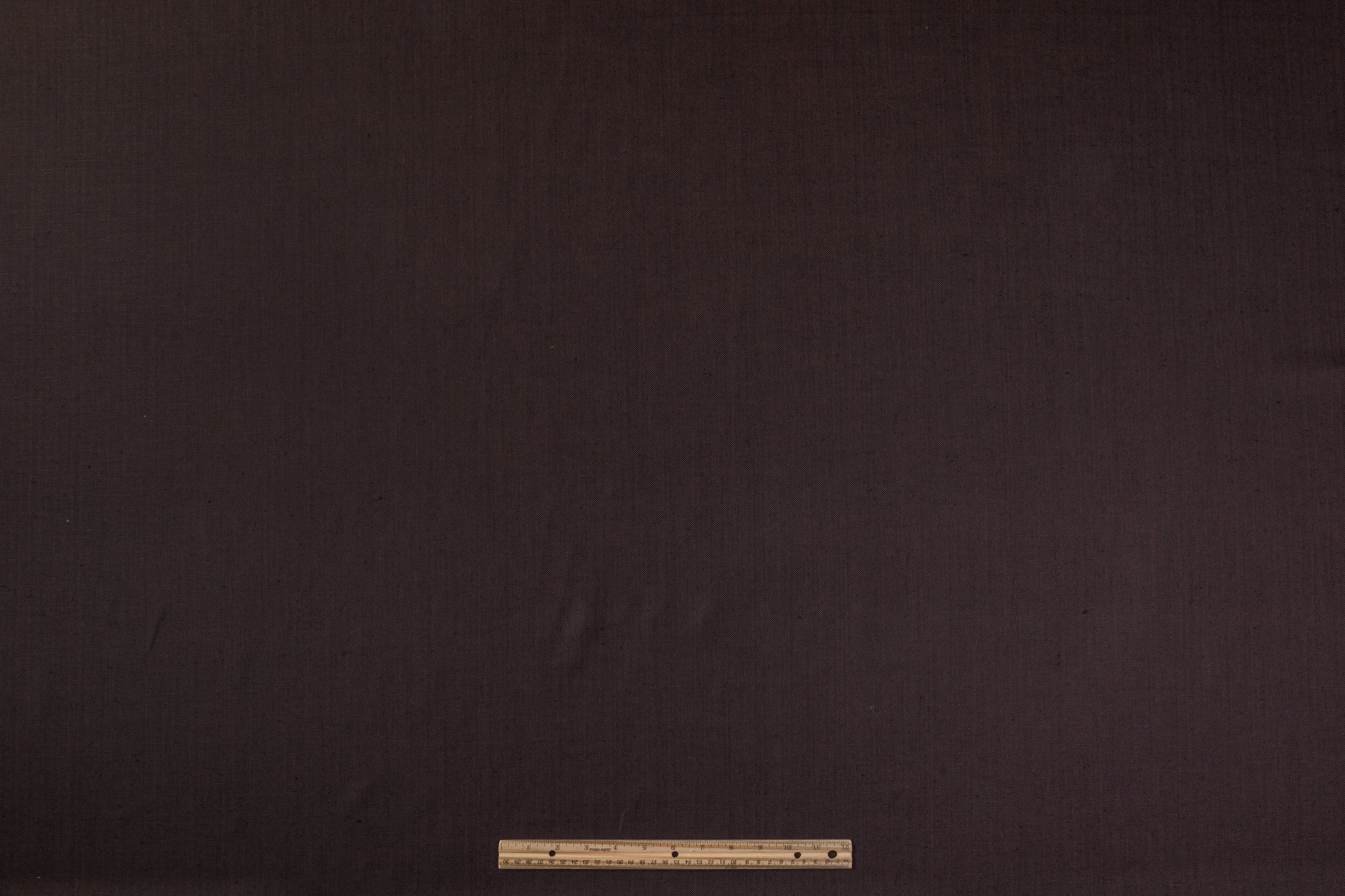 Herringbone Italian Wool Linen Suiting - Brown