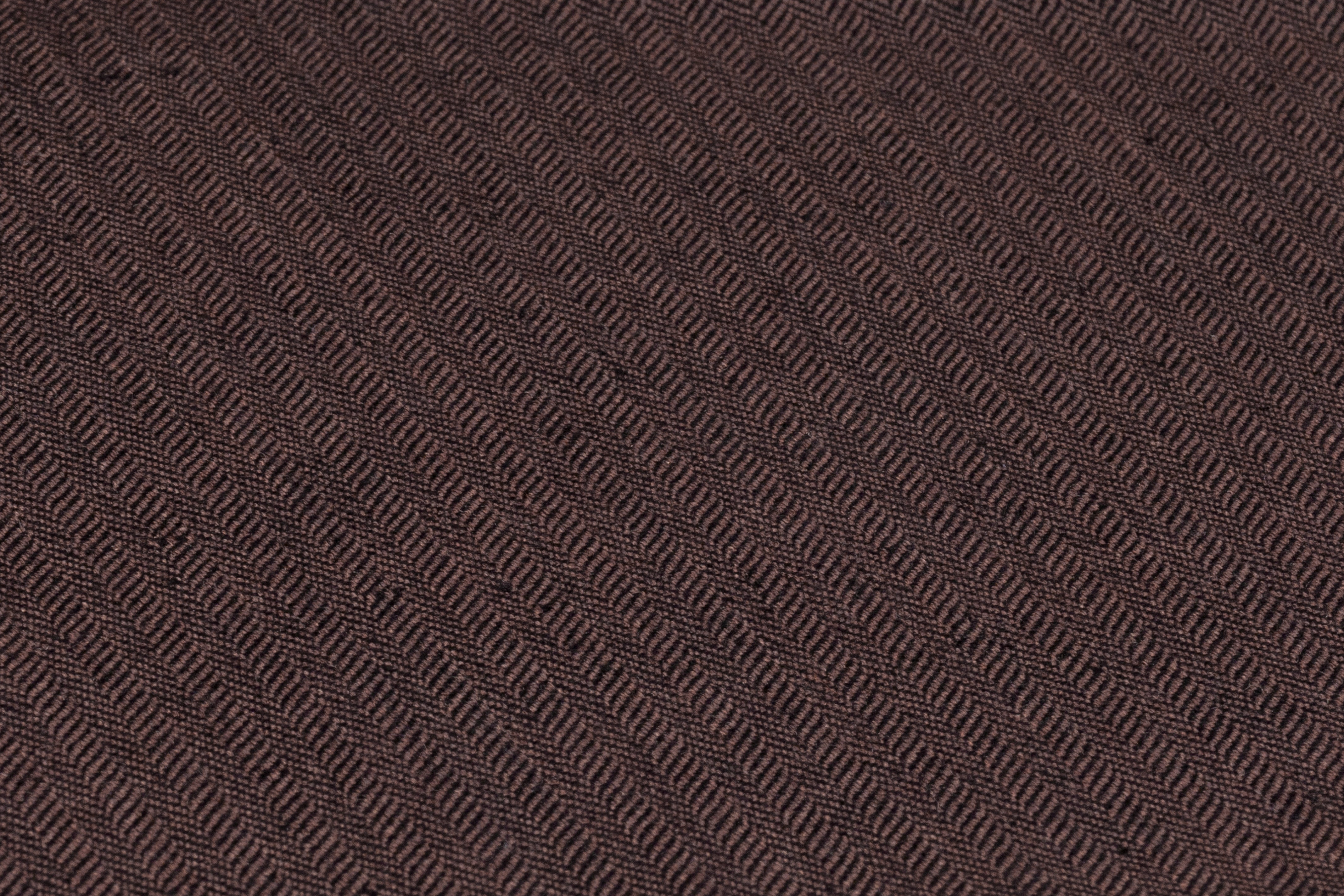 Herringbone Italian Wool Linen Suiting - Brown