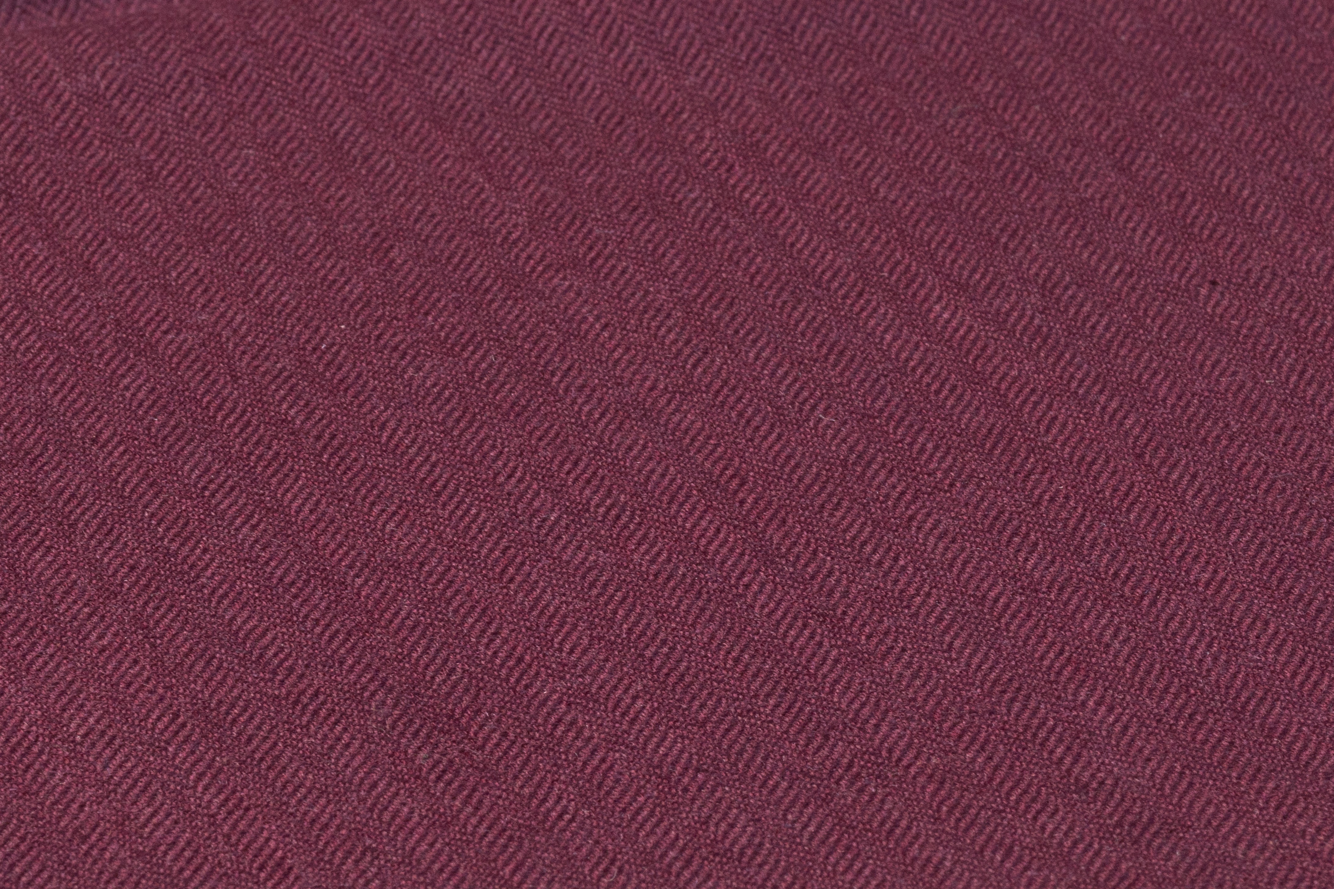 Herringbone Italian Wool Linen Suiting - Burgundy