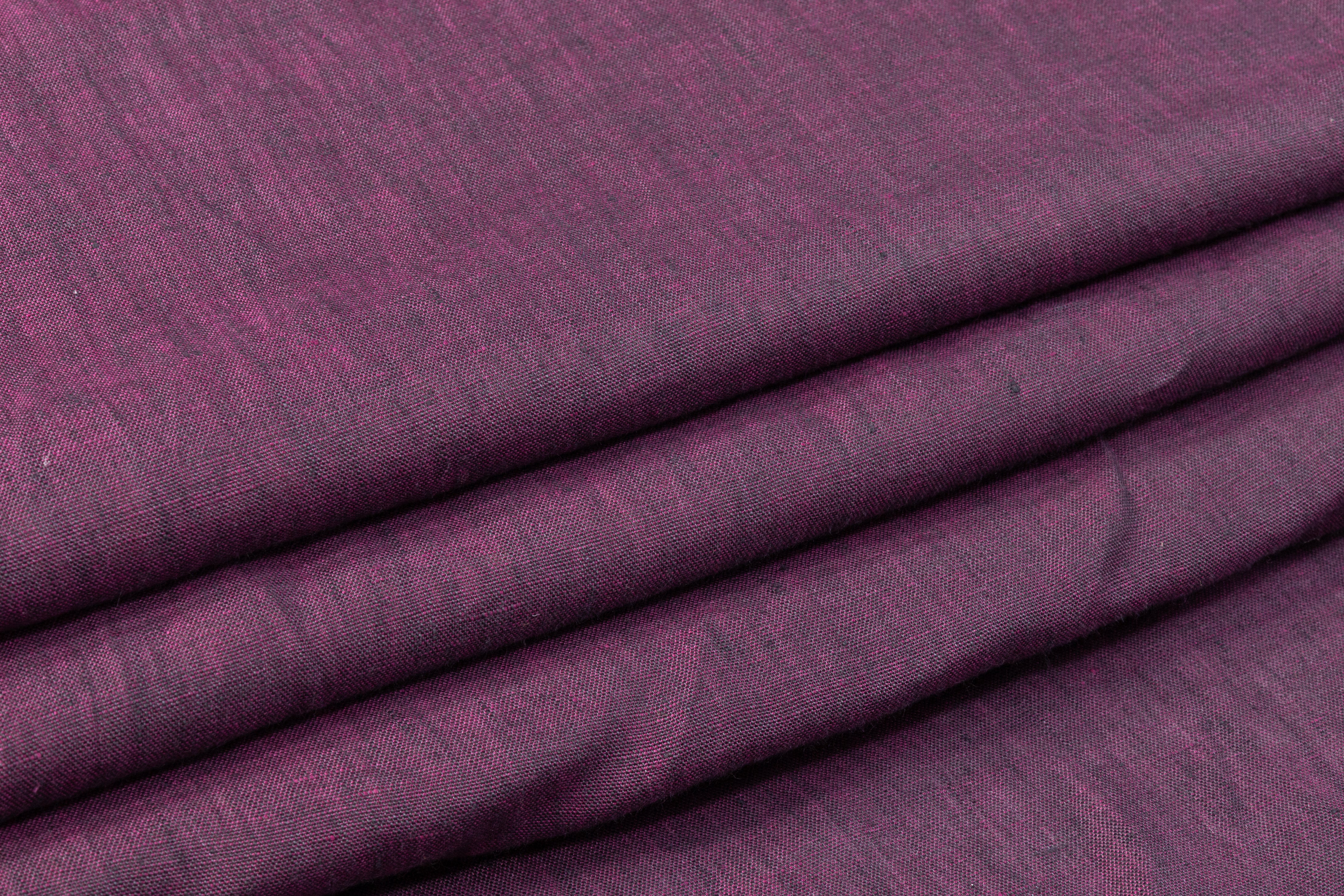 Iridescent Italian Linen - Fuchsia / Gray