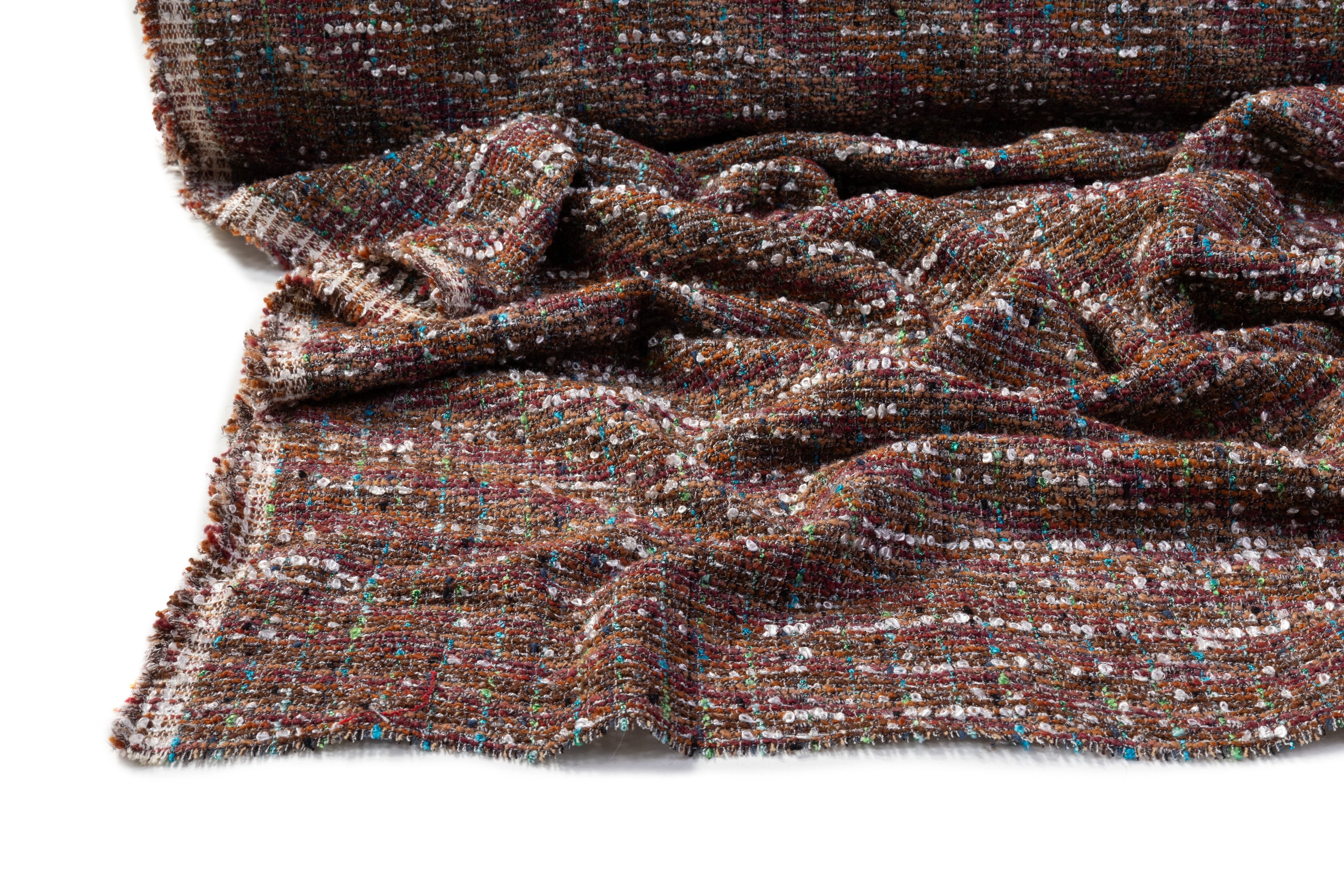 Valentino - Wool Blend Italian Tweed Boucle - Brown