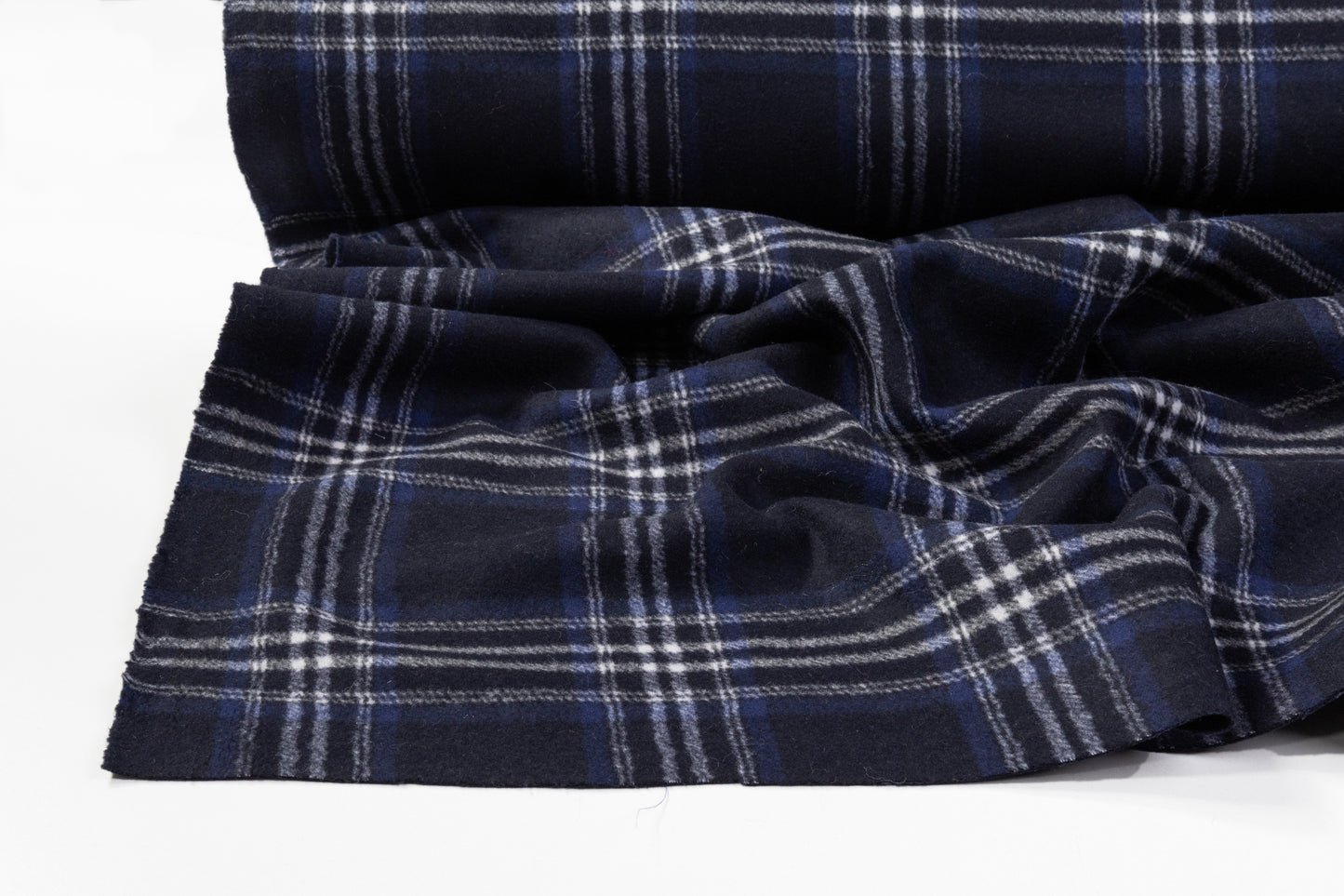 Double Faced Italian Wool Blend Coating - Navy Blue
