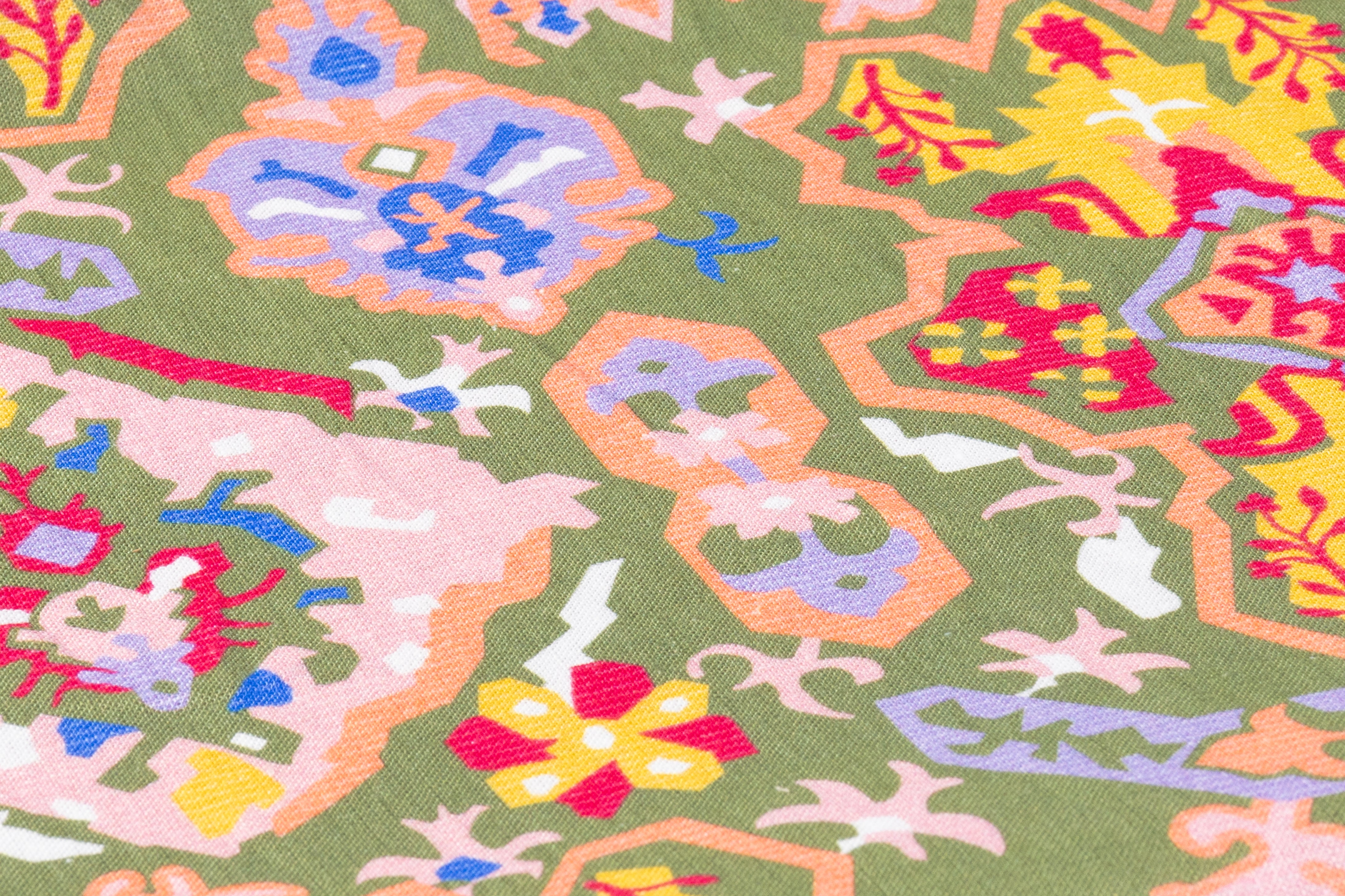 Abstract Italian Viscose Linen - Multicolor