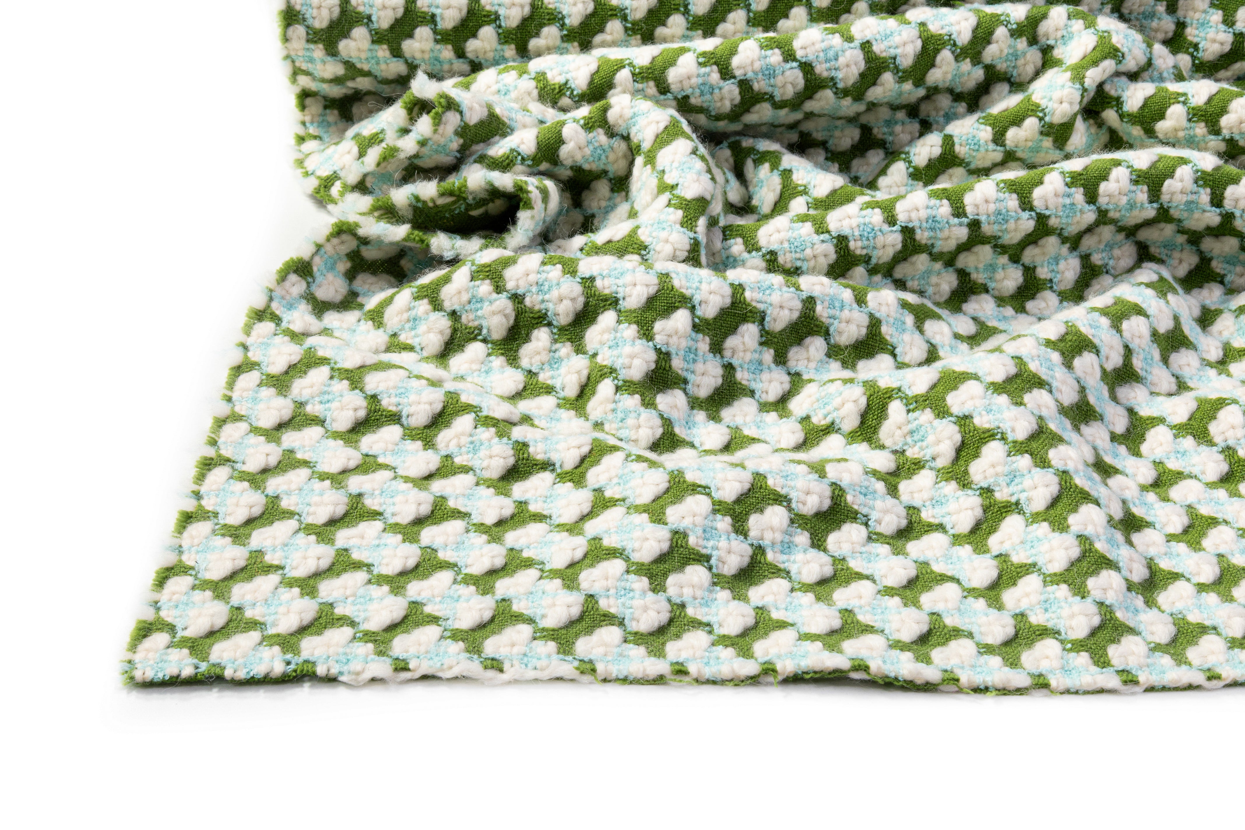 Pucci - Italian Wool Alpaca Blend Tweed - Green / Off White / Blue
