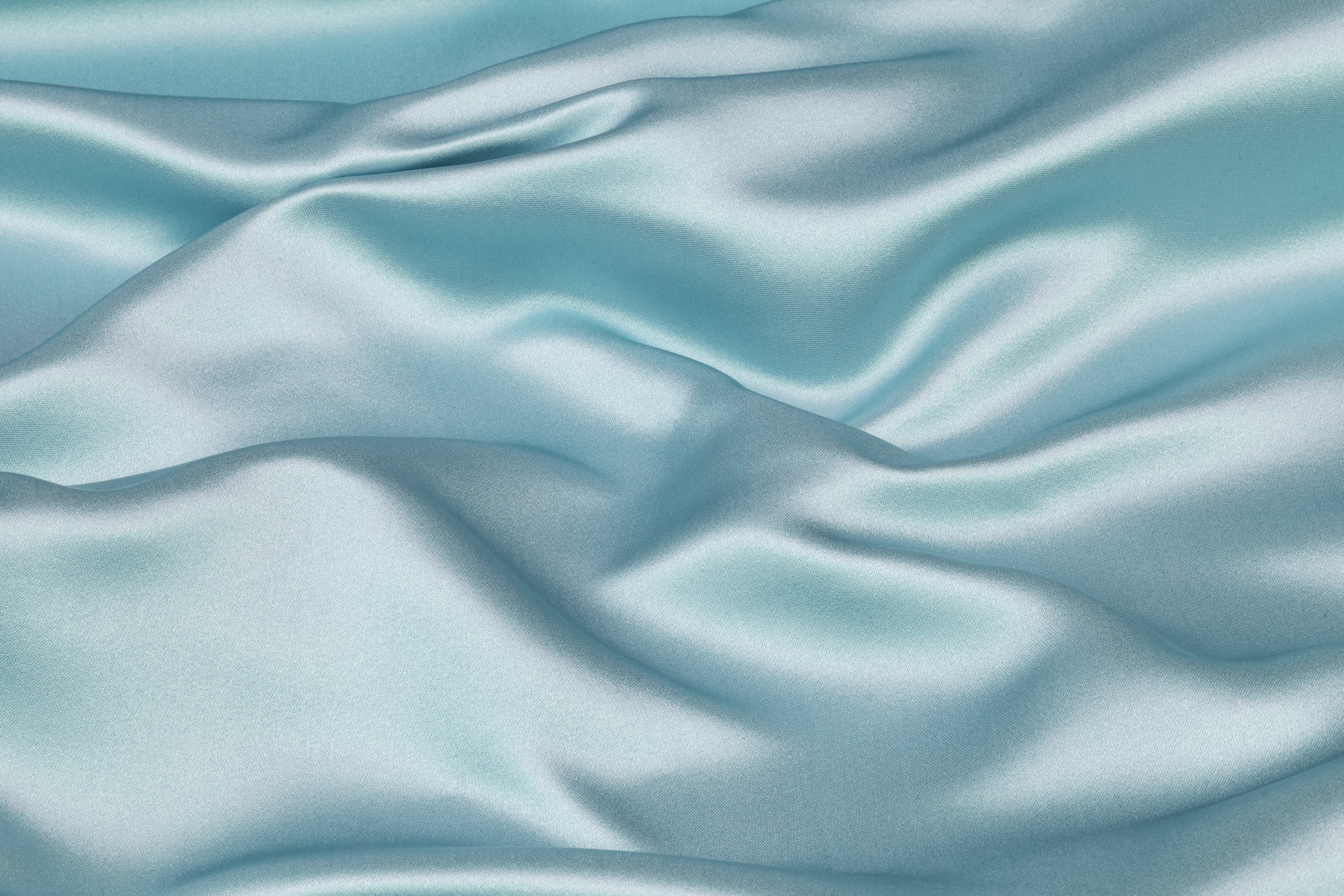 Double Faced Italian Silk Duchess Satin - Powder Blue