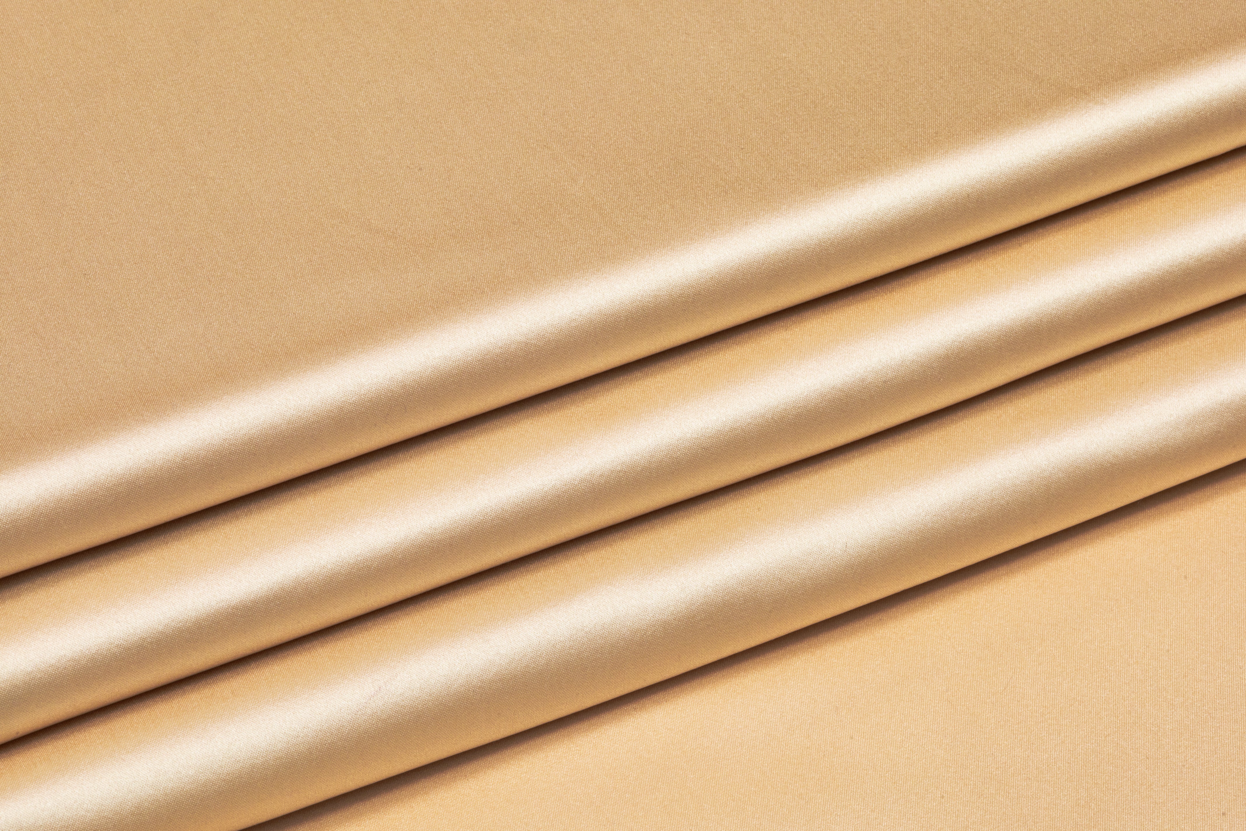 Double Faced Italian Silk Duchess Satin - Champagne Gold