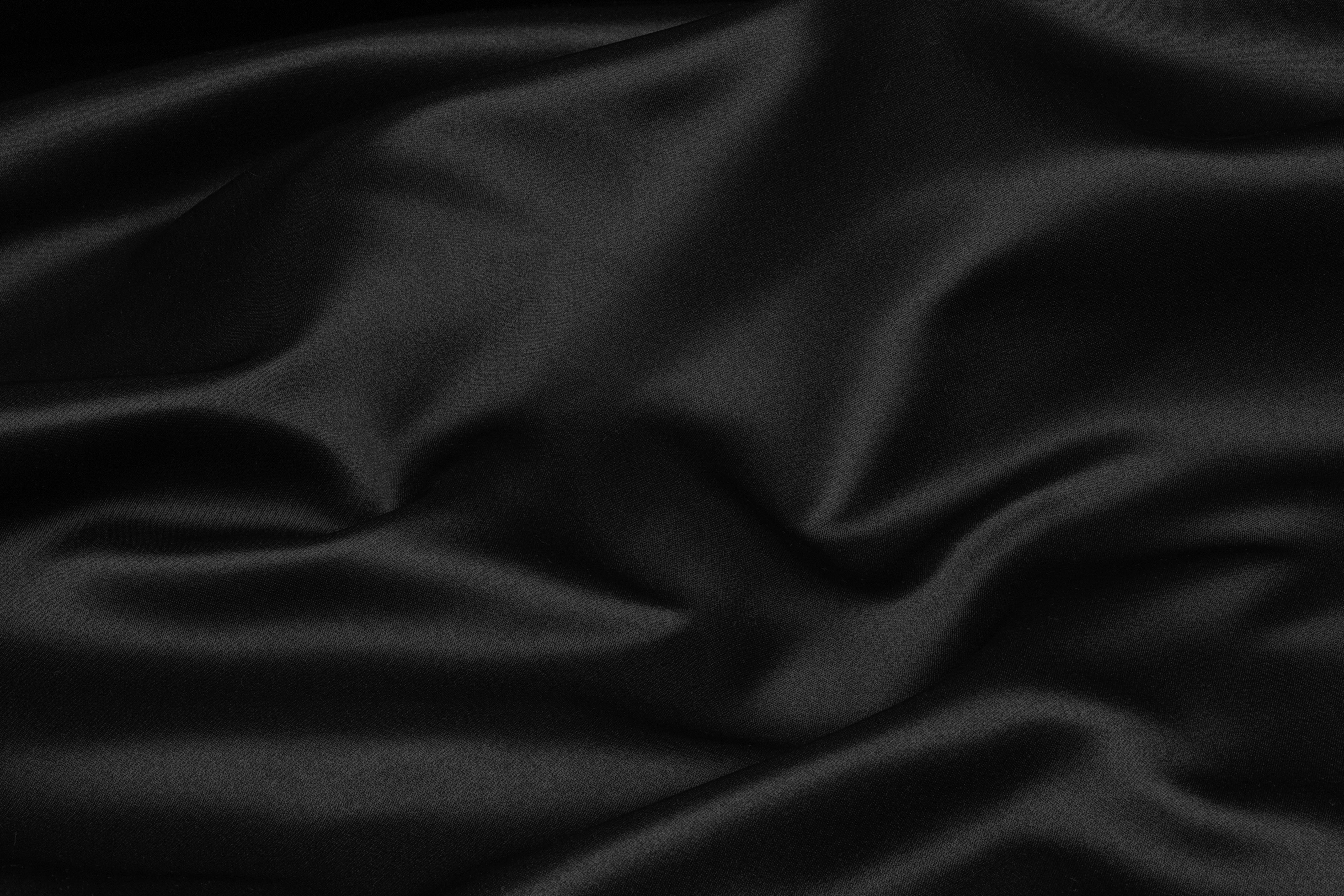 Double Faced Italian Silk Duchess Satin - Black